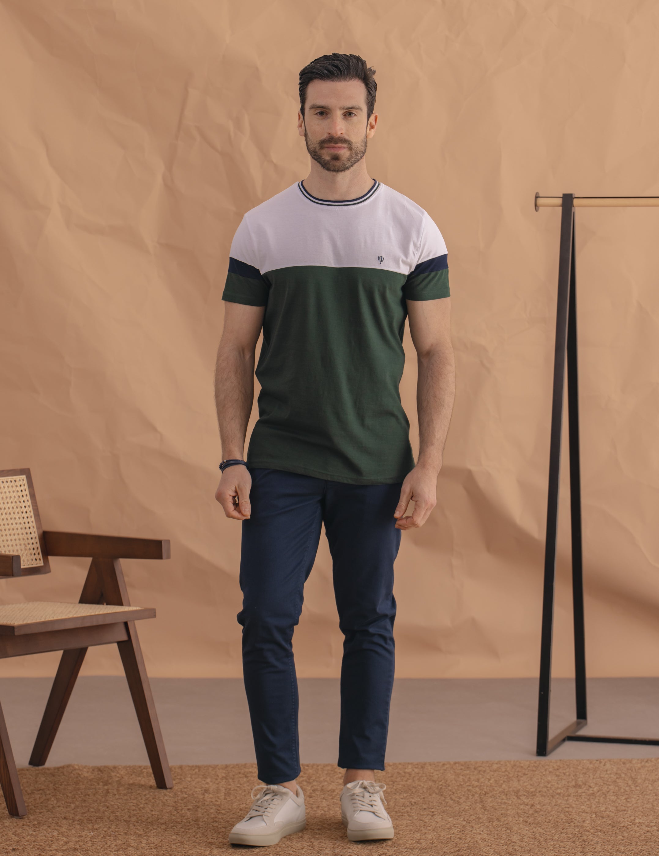 CAMISETA PANELADA RIBETE