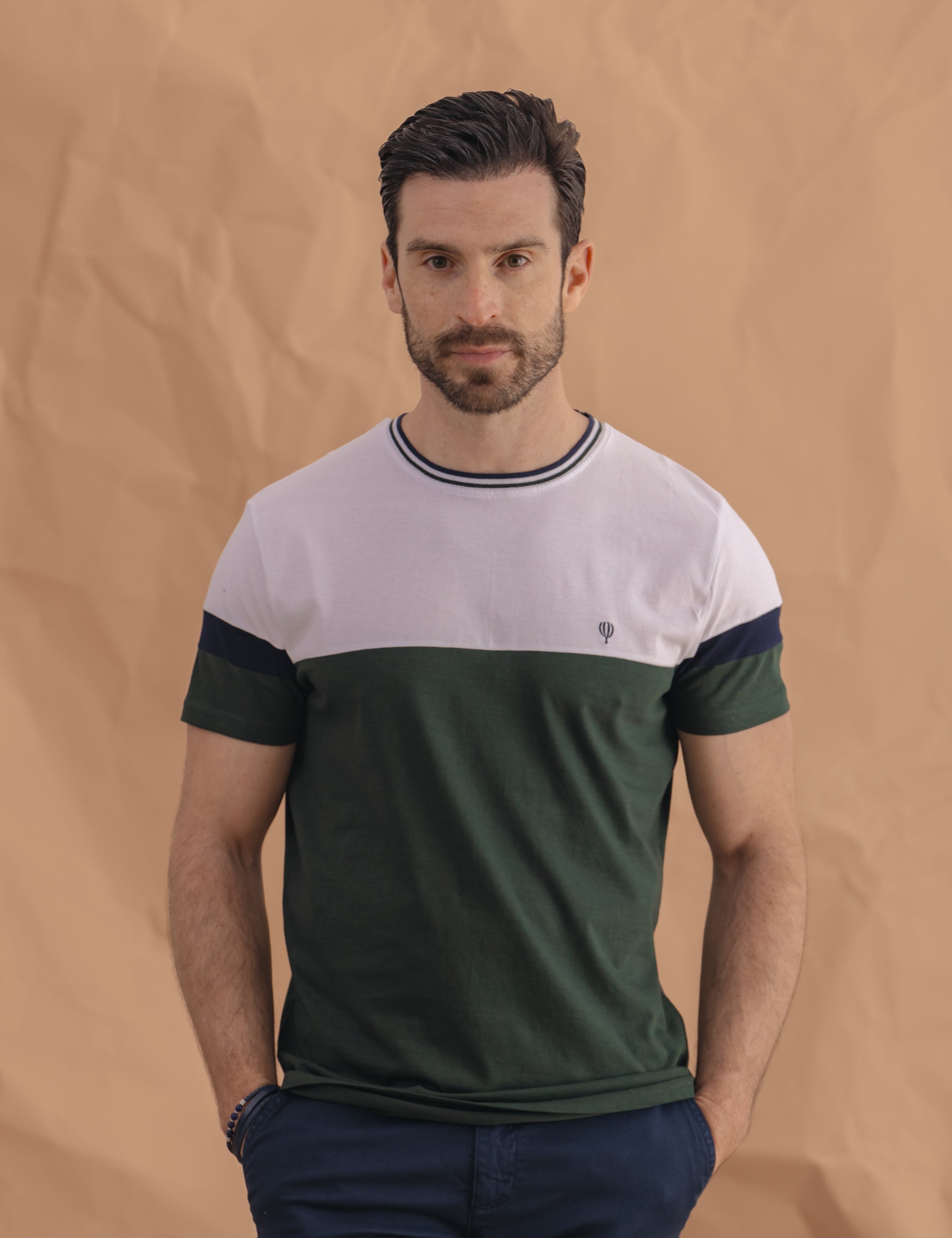 CAMISETA PANELADA RIBETE