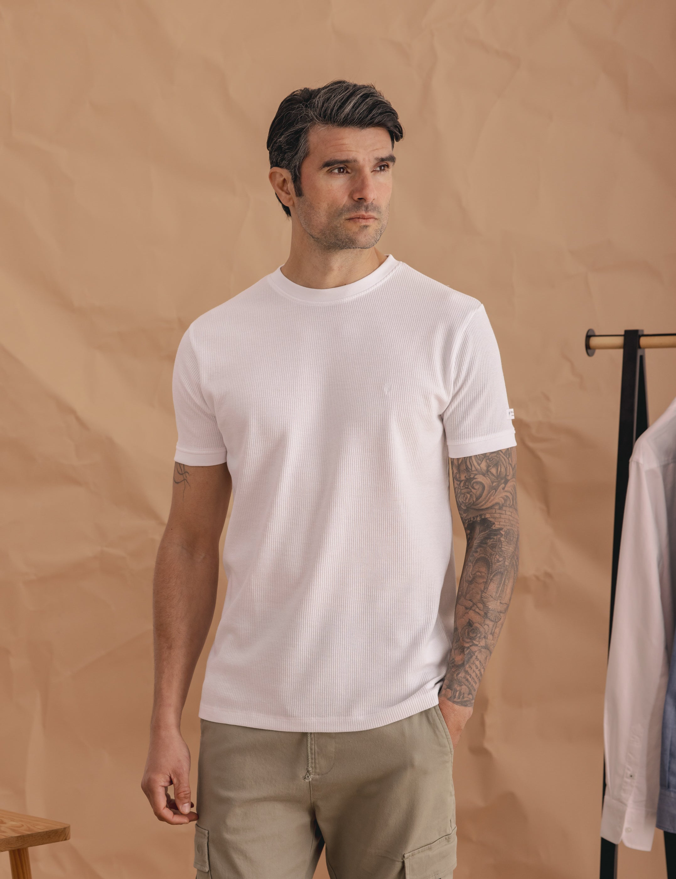 CAMISETA CUADRILLÉ BLANCA
