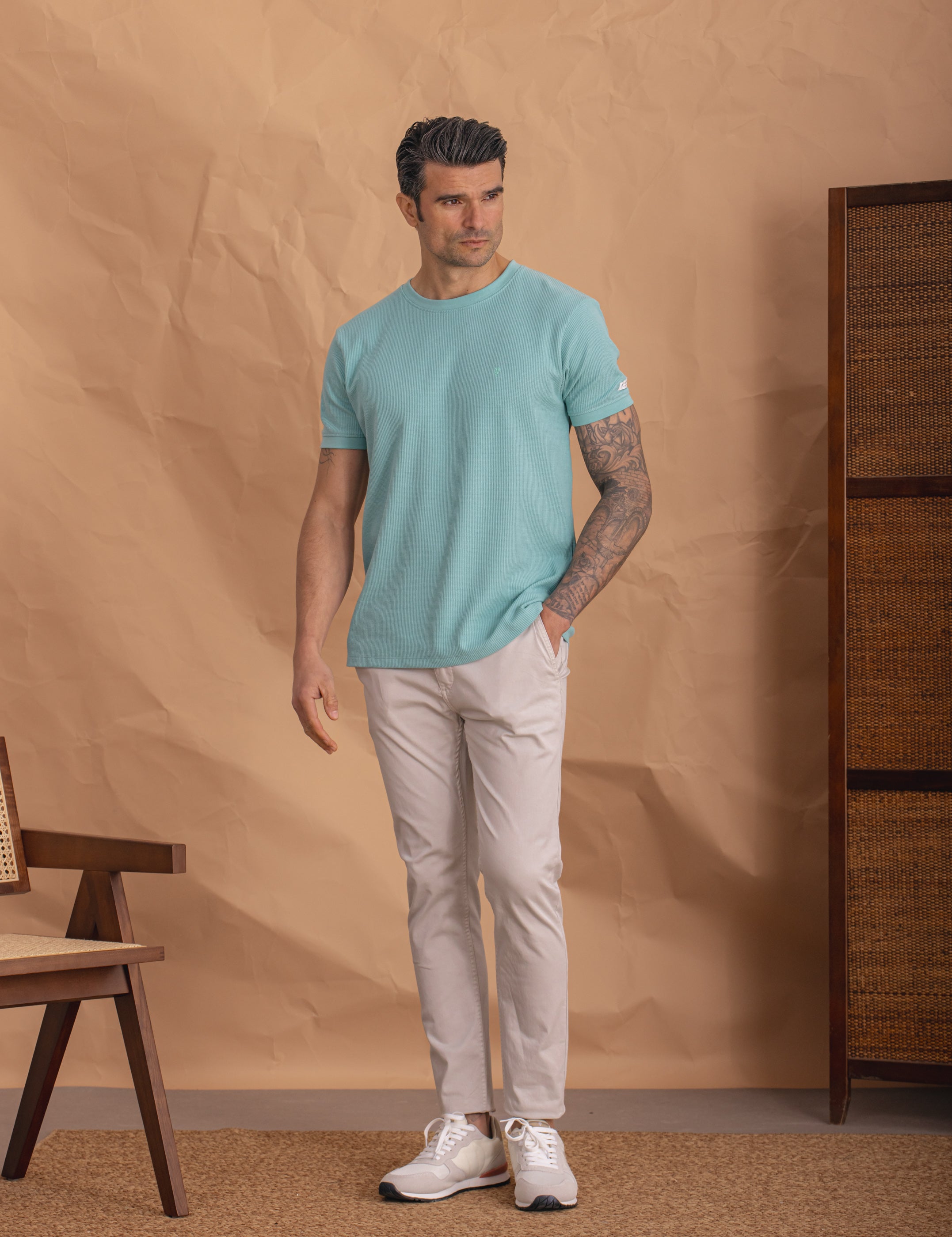 CAMISETA CUADRILLÉ VERDE