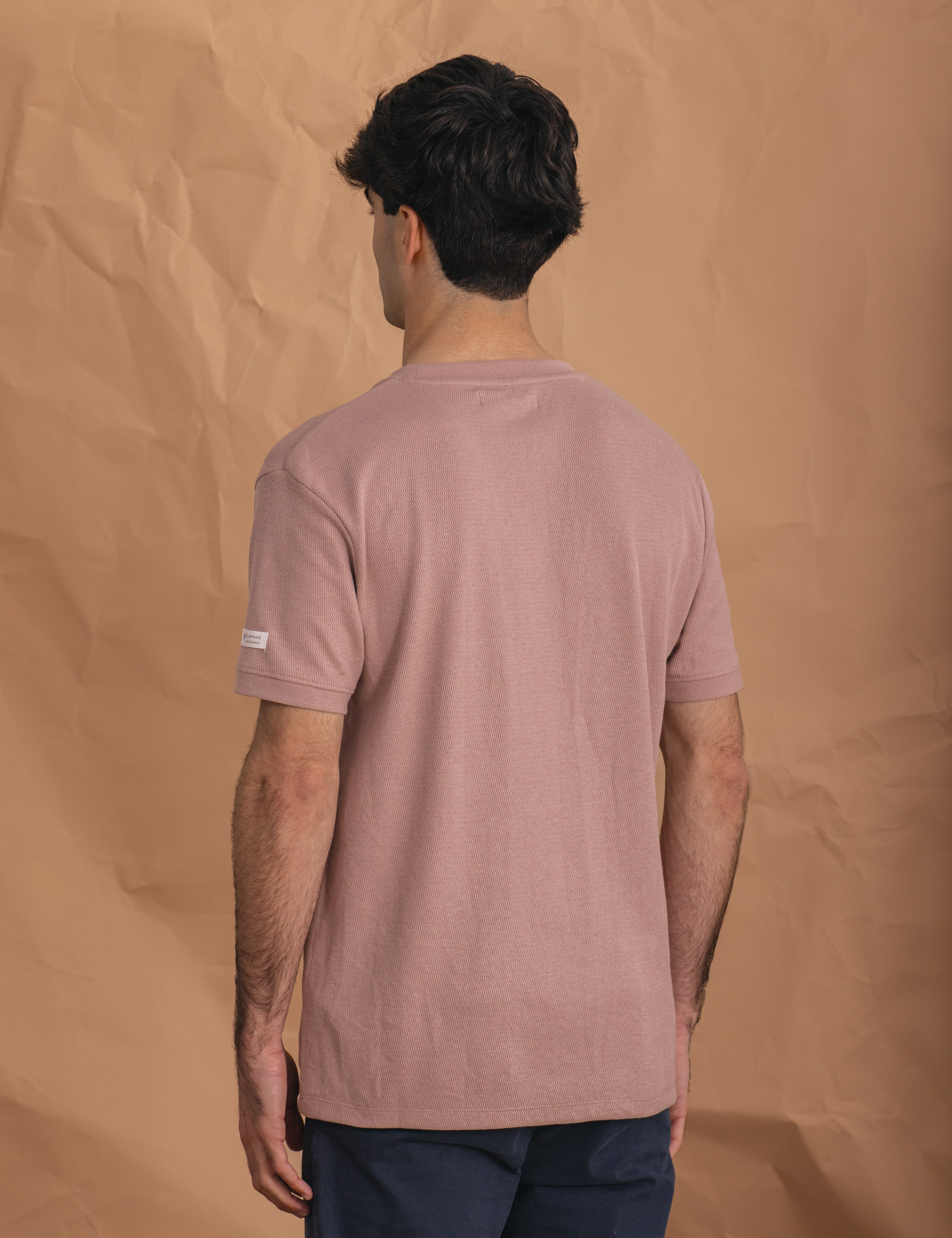 CAMISETA TEJIDO ESCRUCTURA ROSA