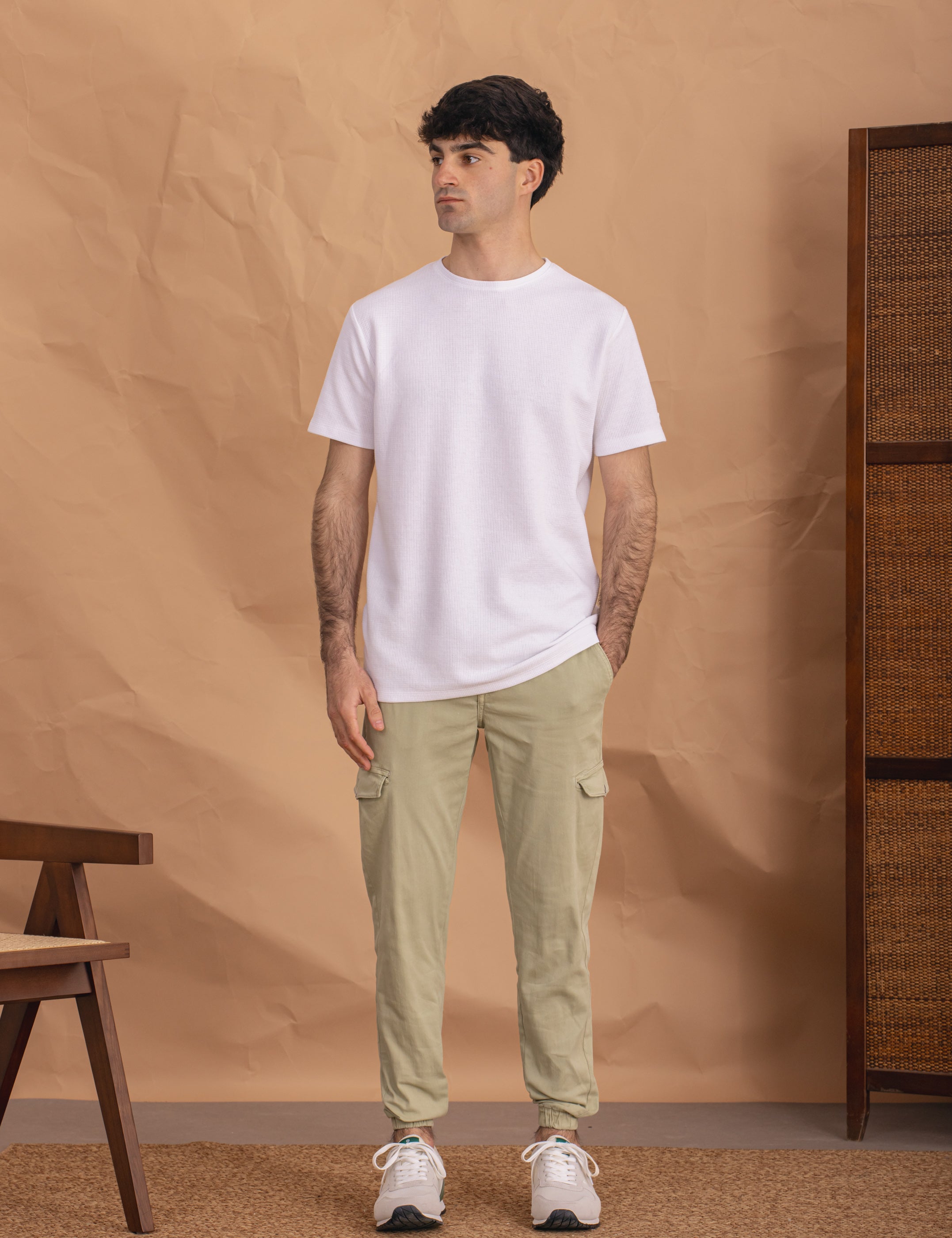 CAMISETA TEJIDO ESCRUCTURA BLANCA