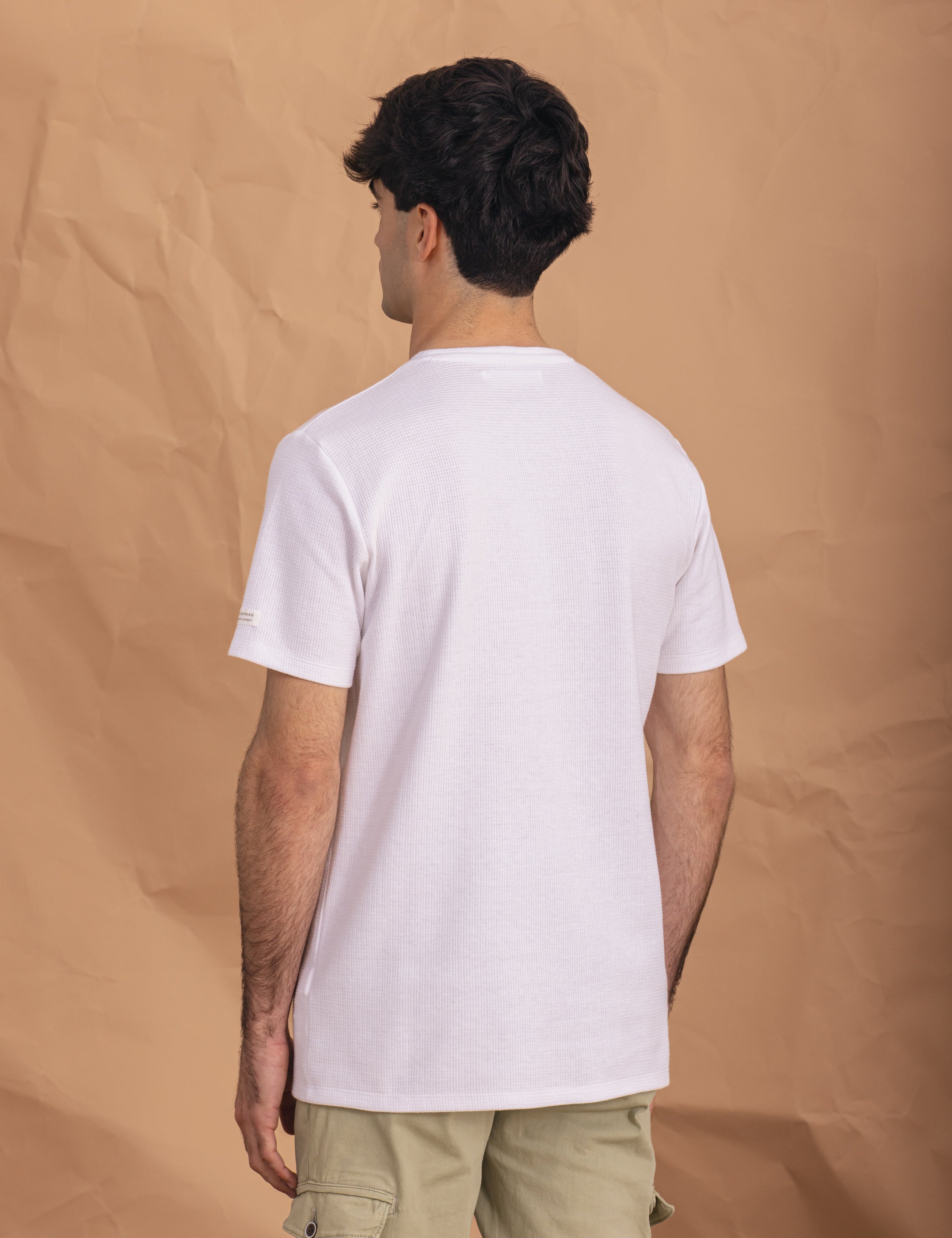 CAMISETA TEJIDO ESCRUCTURA BLANCA