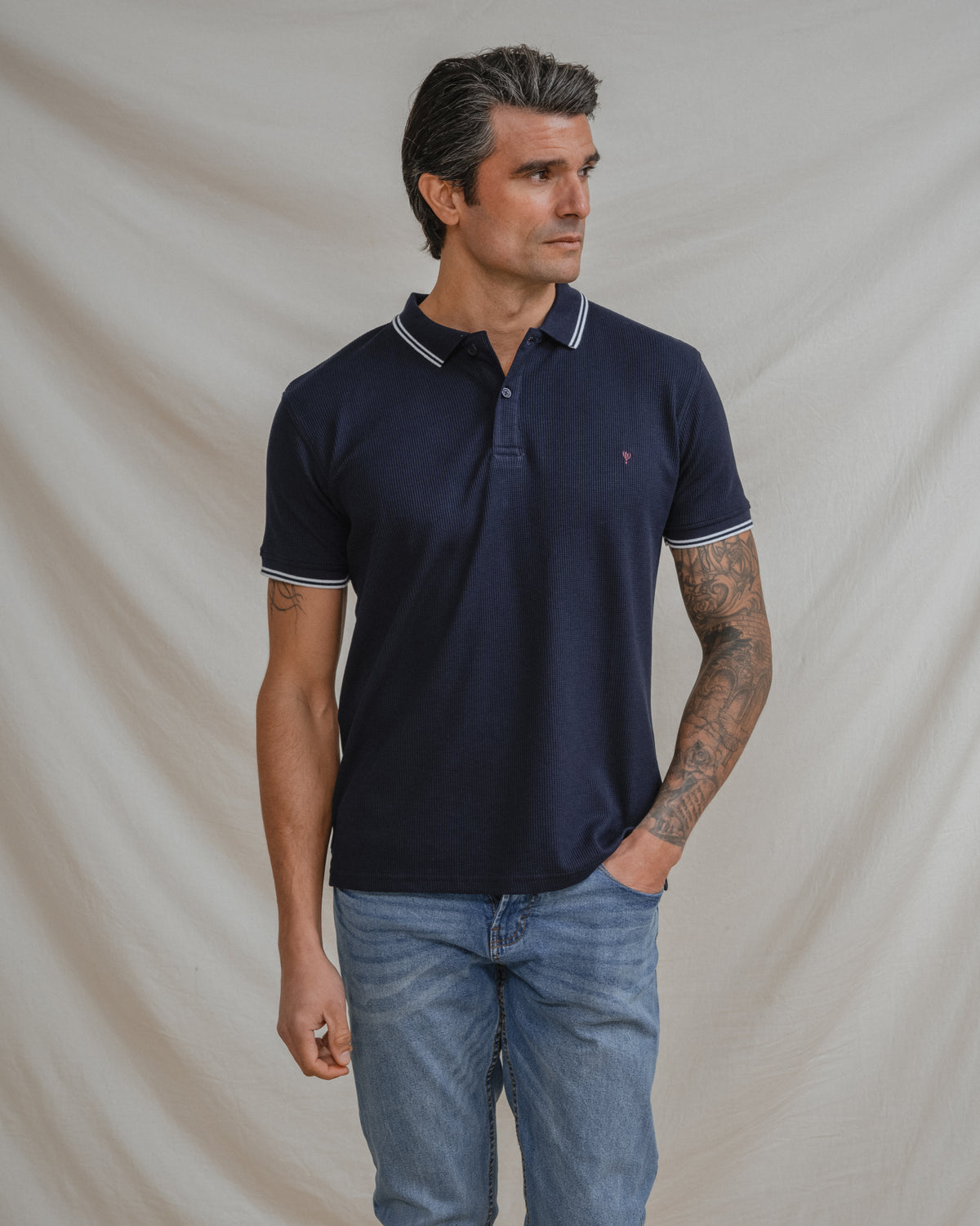 POLO ESTRUTURA AZUL