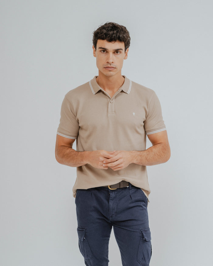 POLO ESTRUCTURA BEIGE