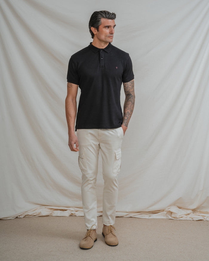 POLO ESTRUCTURA NEGRO