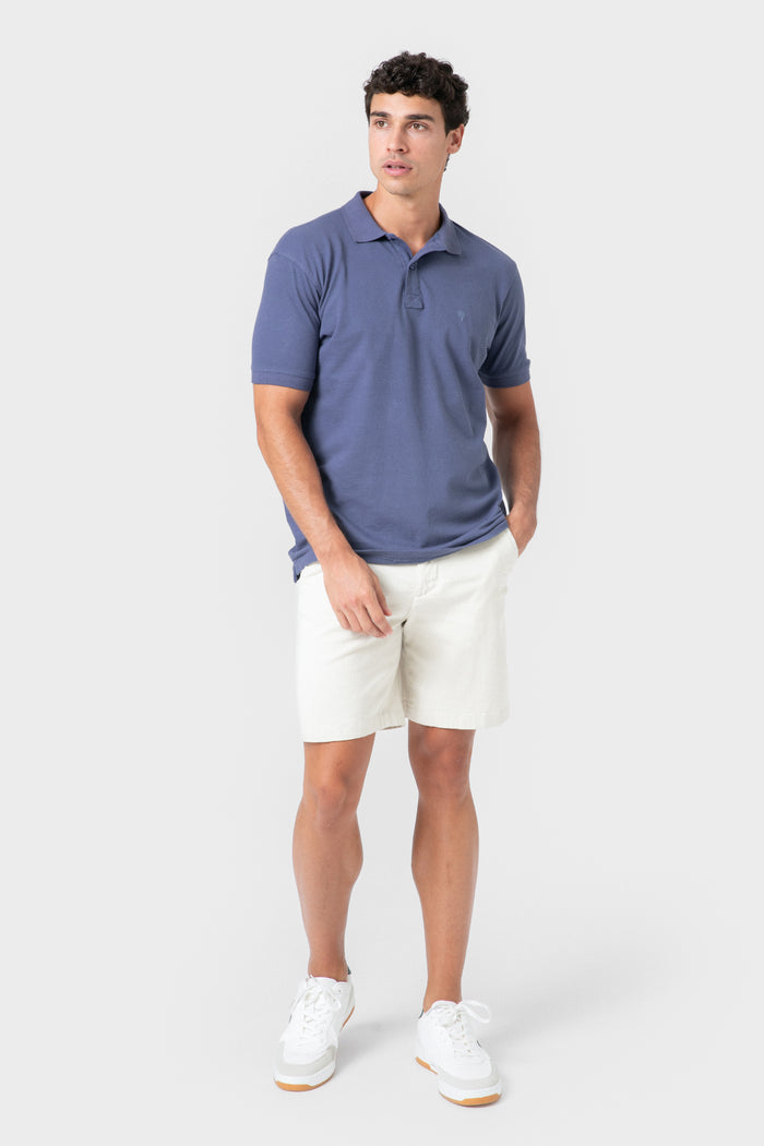 POLO BÁSICO REGULAR FIT CELESTE