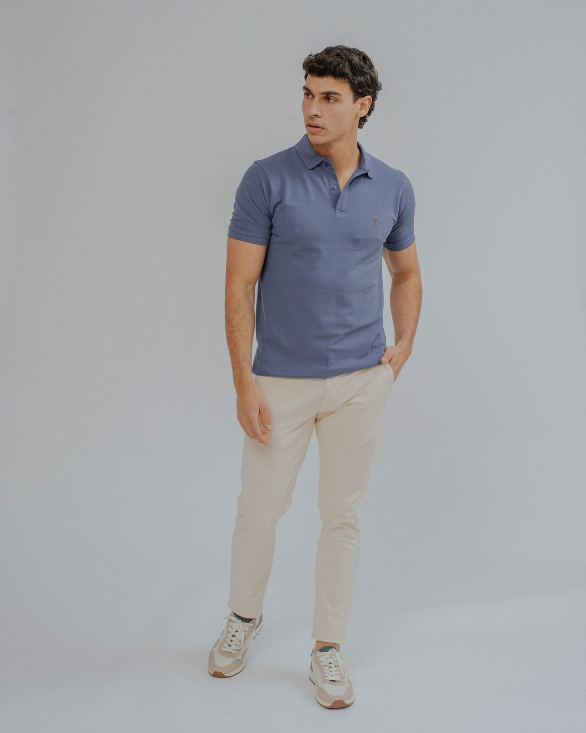 POLO BÁSICA REGULAR FIT AZUL
