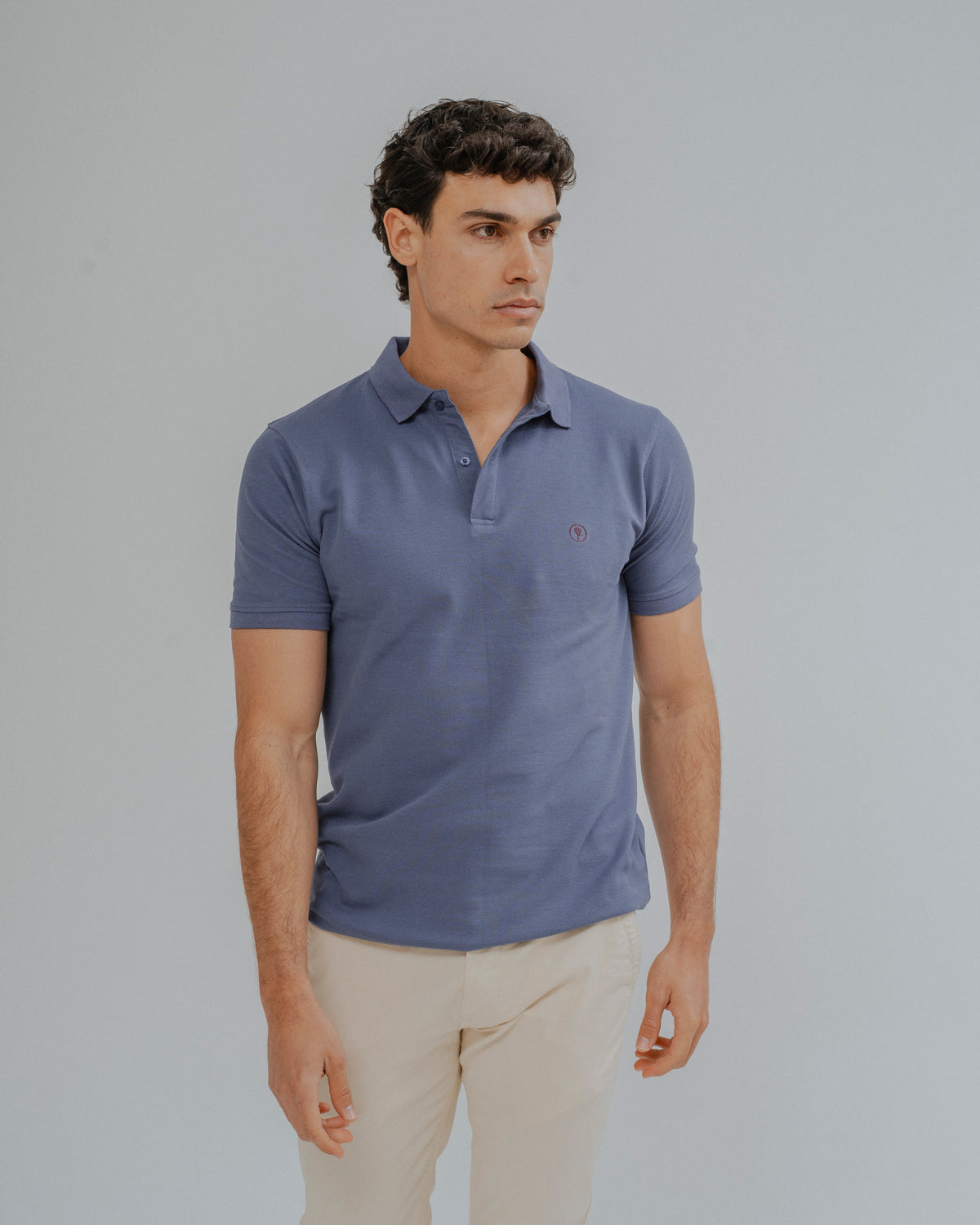 POLO BÁSICA REGULAR FIT AZUL