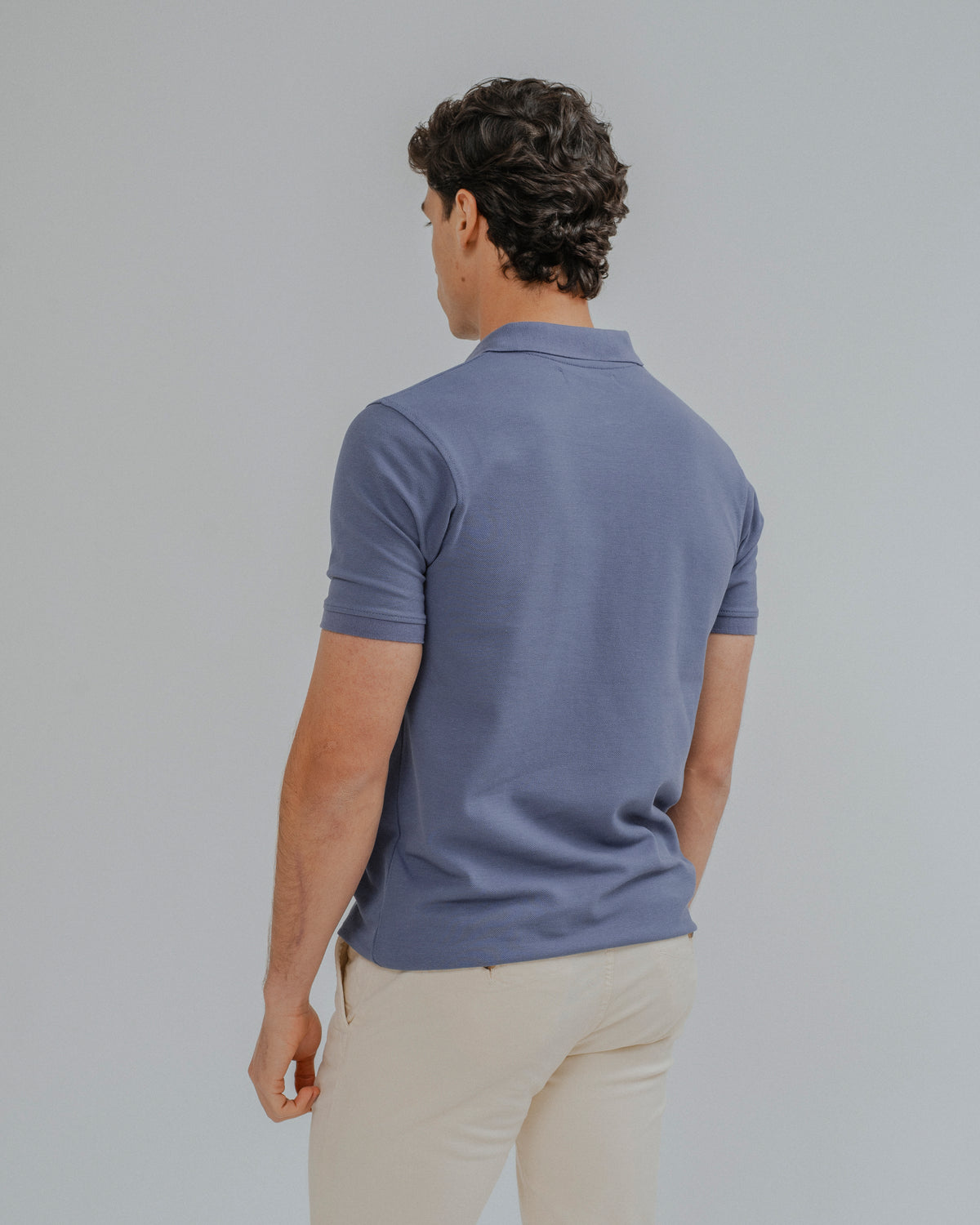 POLO BÁSICA REGULAR FIT AZUL