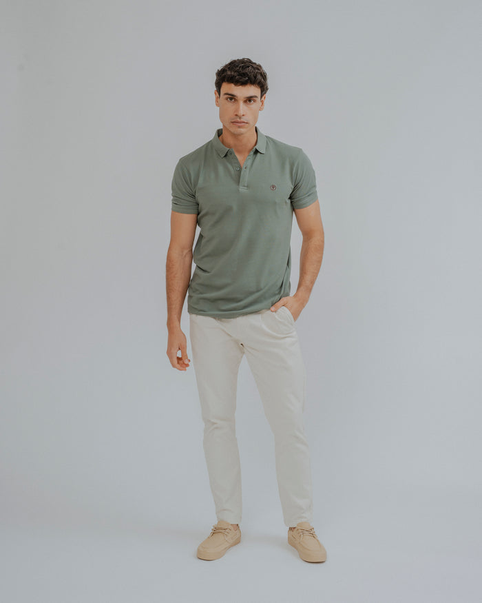 POLO BÁSICO REGULAR FIT VERDE