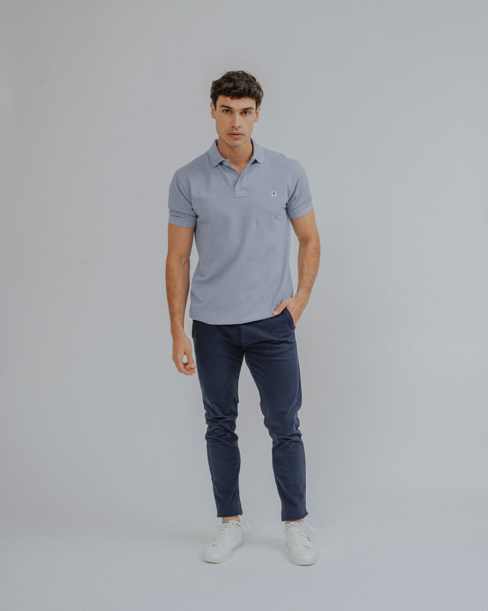 POLO BÁSICO COMFORT CELESTE