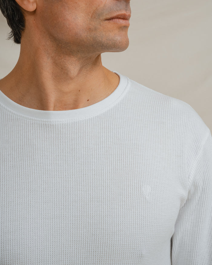 CAMISETA MANGA LARGA CUADRILLÉ BLANCA