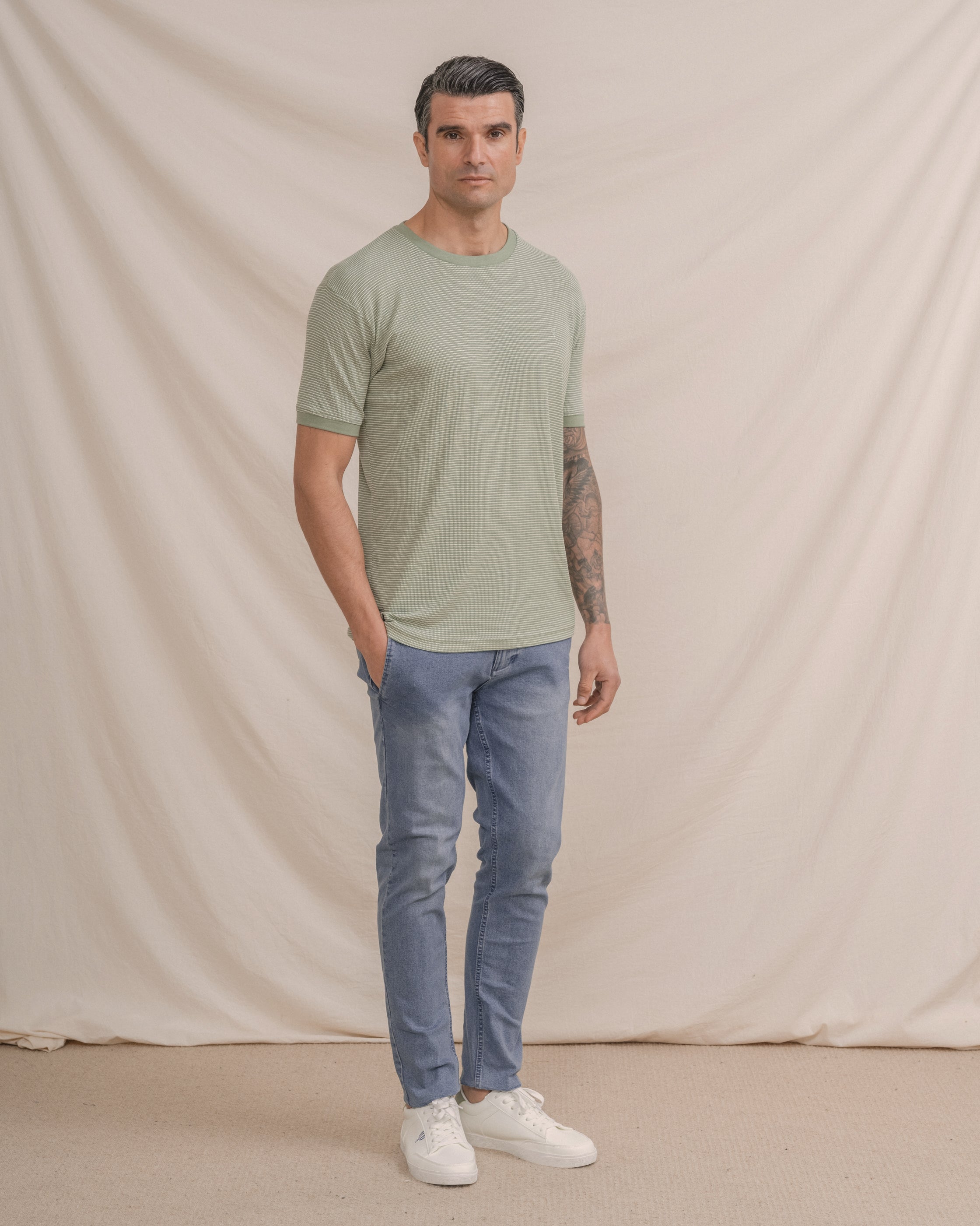 CAMISETA CUADRILLÉ VERDE