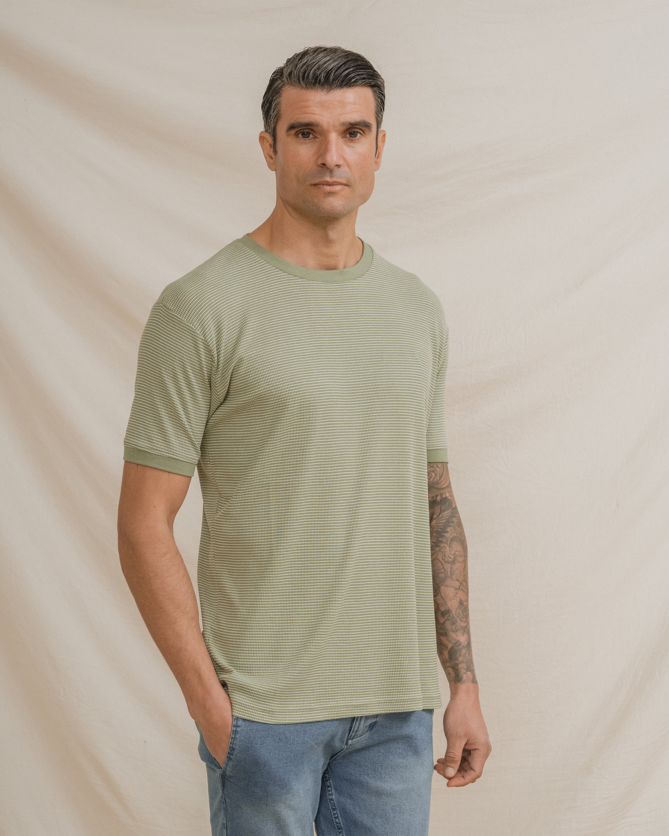 CAMISETA CUADRILLÉ VERDE