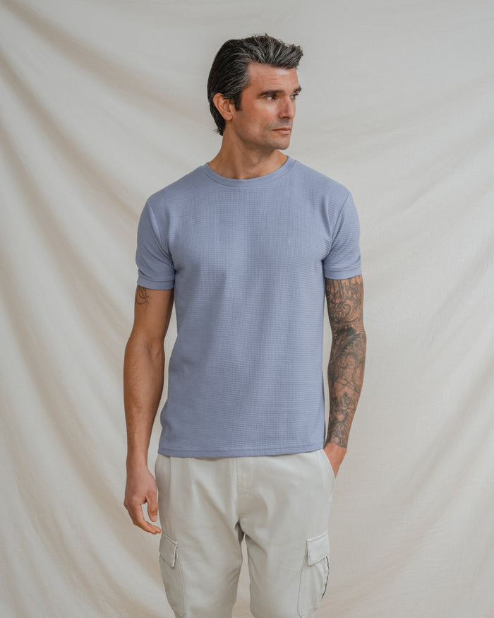 CAMISETA ESTRUCTURA CELESTE