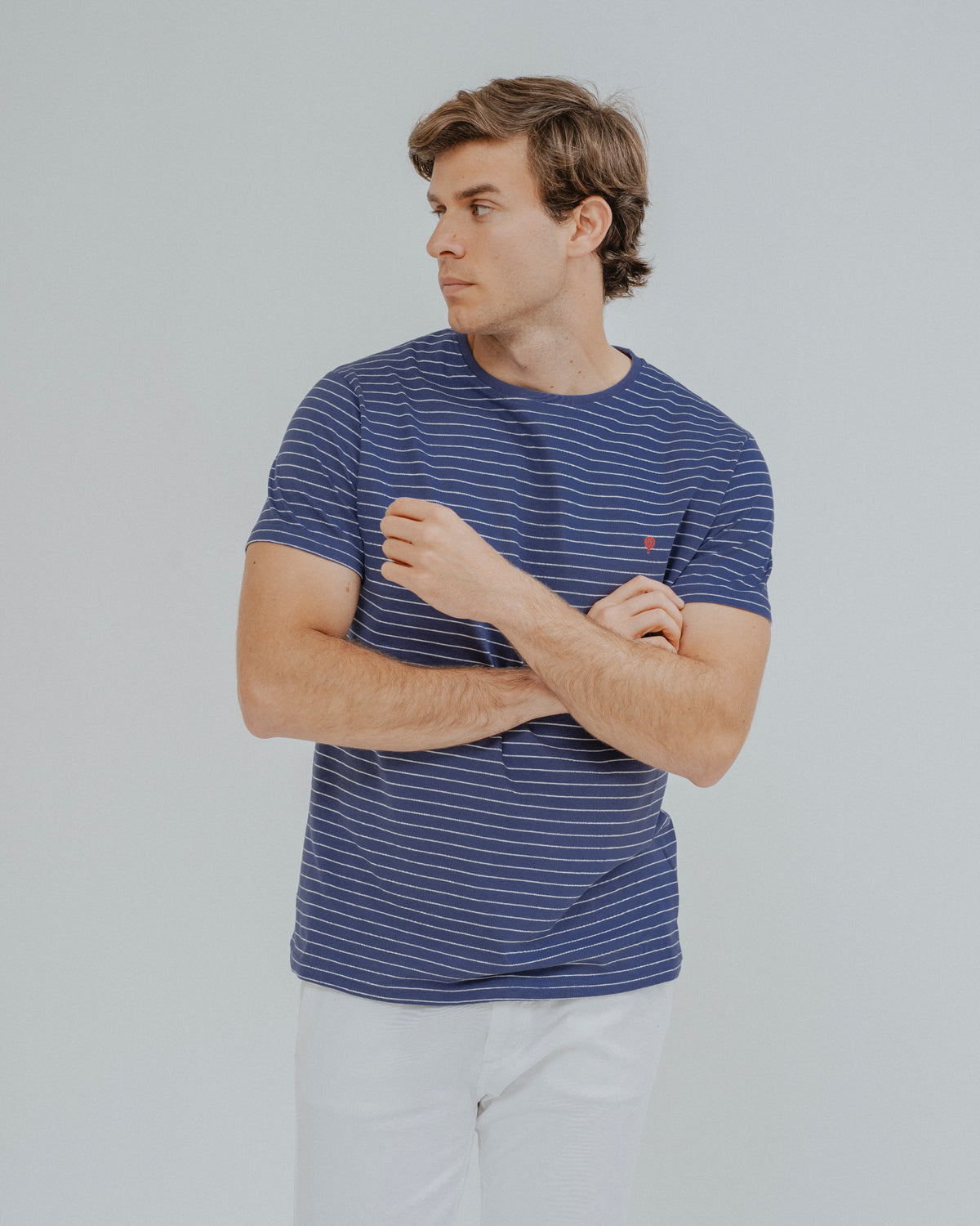 CAMISOLA AZUL RISCA DE GIZ