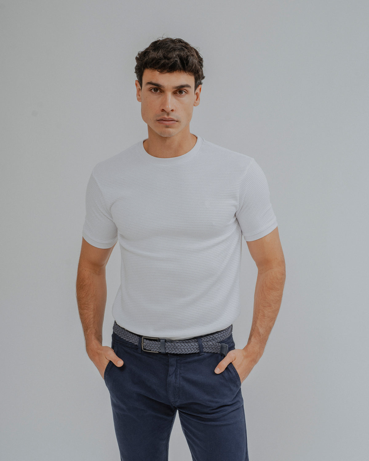 CAMISOLA DE MALHA PERFURADA BRANCA