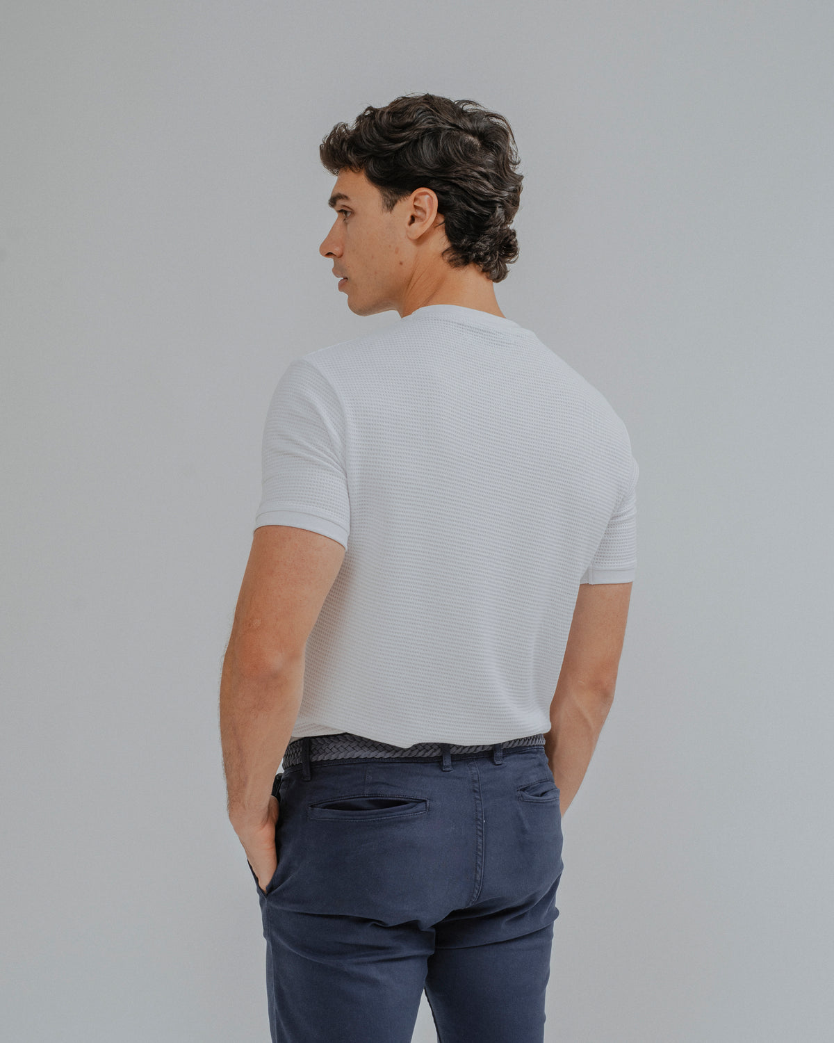 CAMISOLA DE MALHA PERFURADA BRANCA