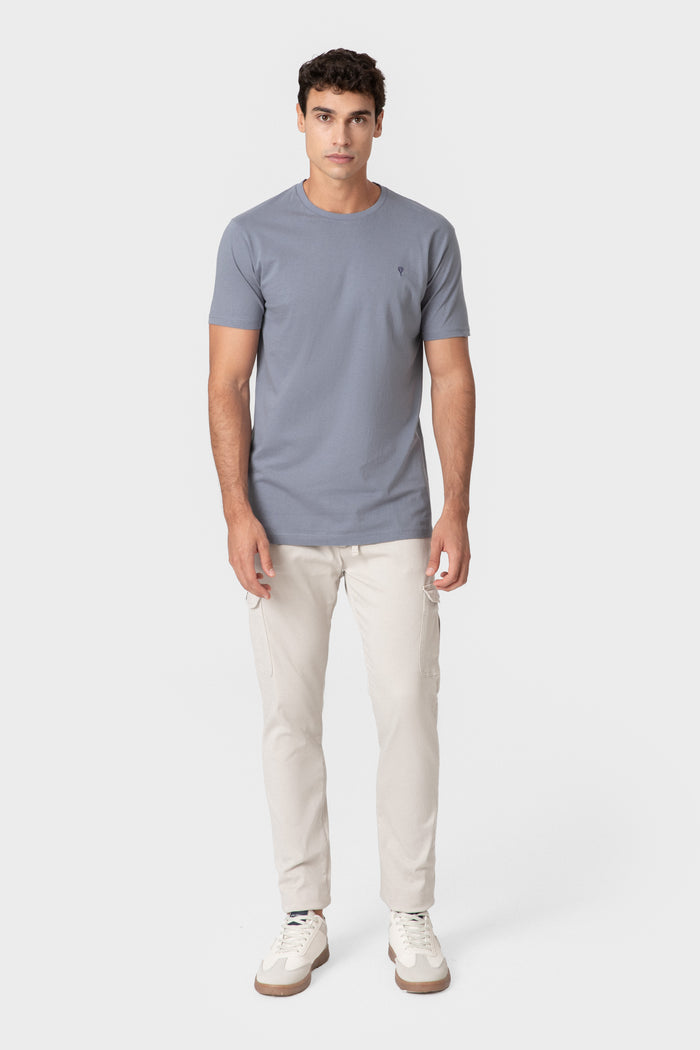 CAMISETA BÁSICA CELESTE
