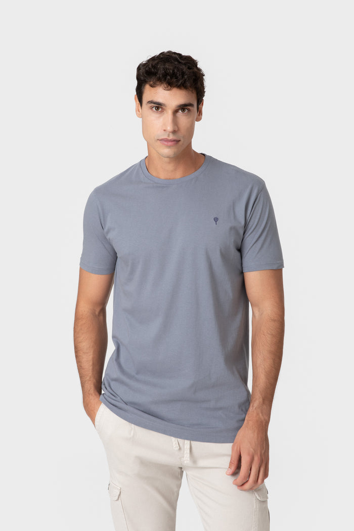 CAMISETA BÁSICA CELESTE