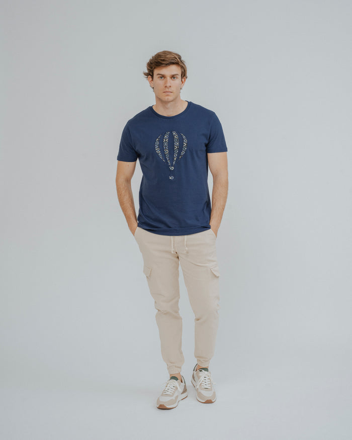 CAMISETA GLOBO ÉTNICO AZUL