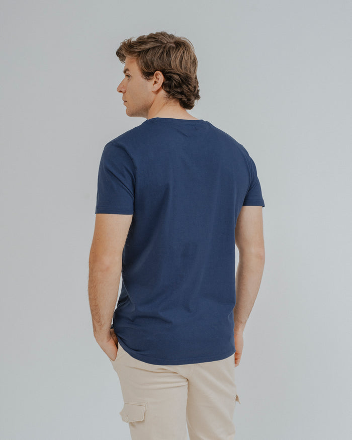 CAMISETA GLOBO ÉTNICO AZUL