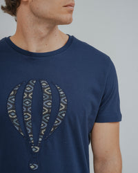 CAMISETA GLOBO ÉTNICO AZUL