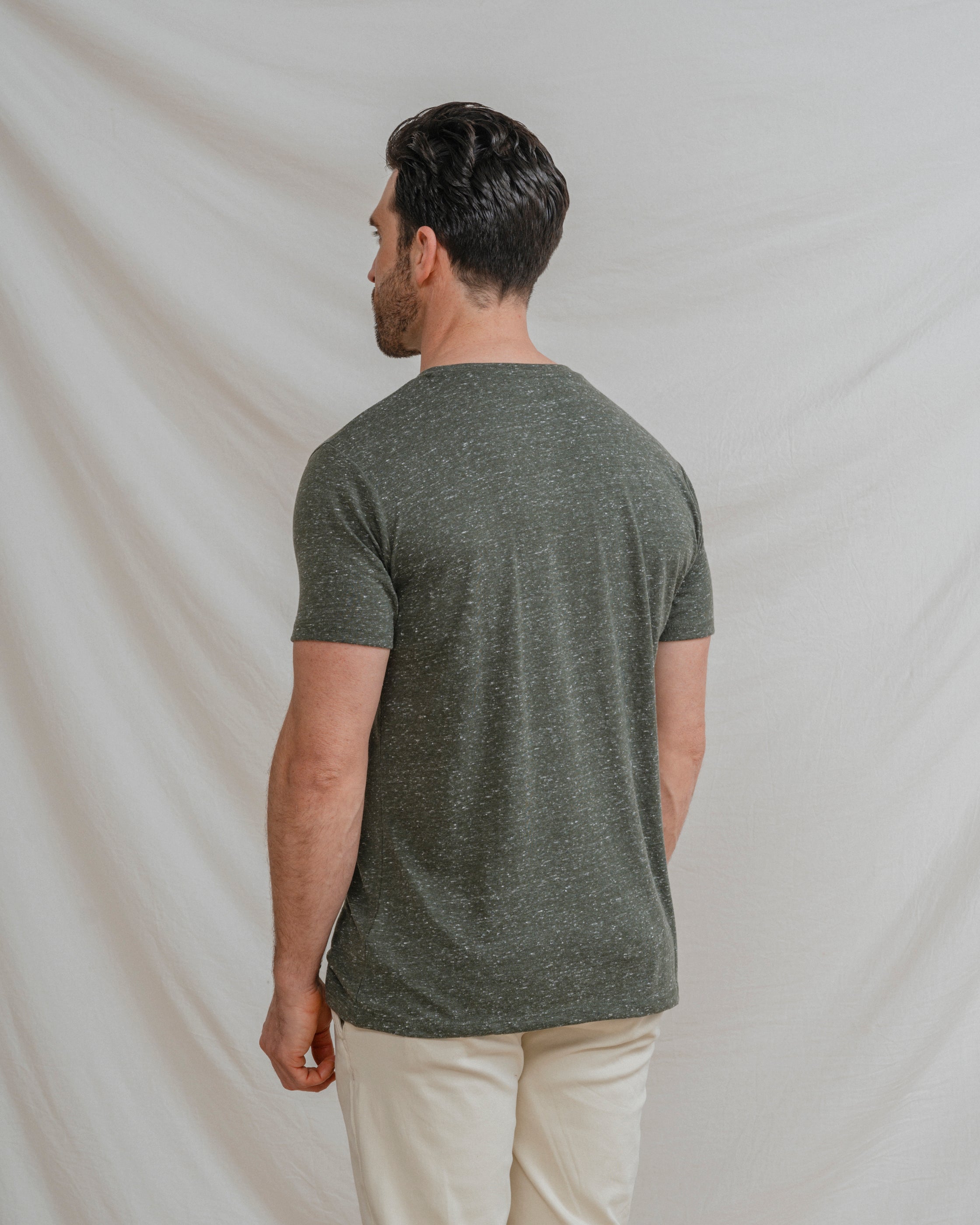 CAMISETA MEZCLA BOLSILLO VERDE