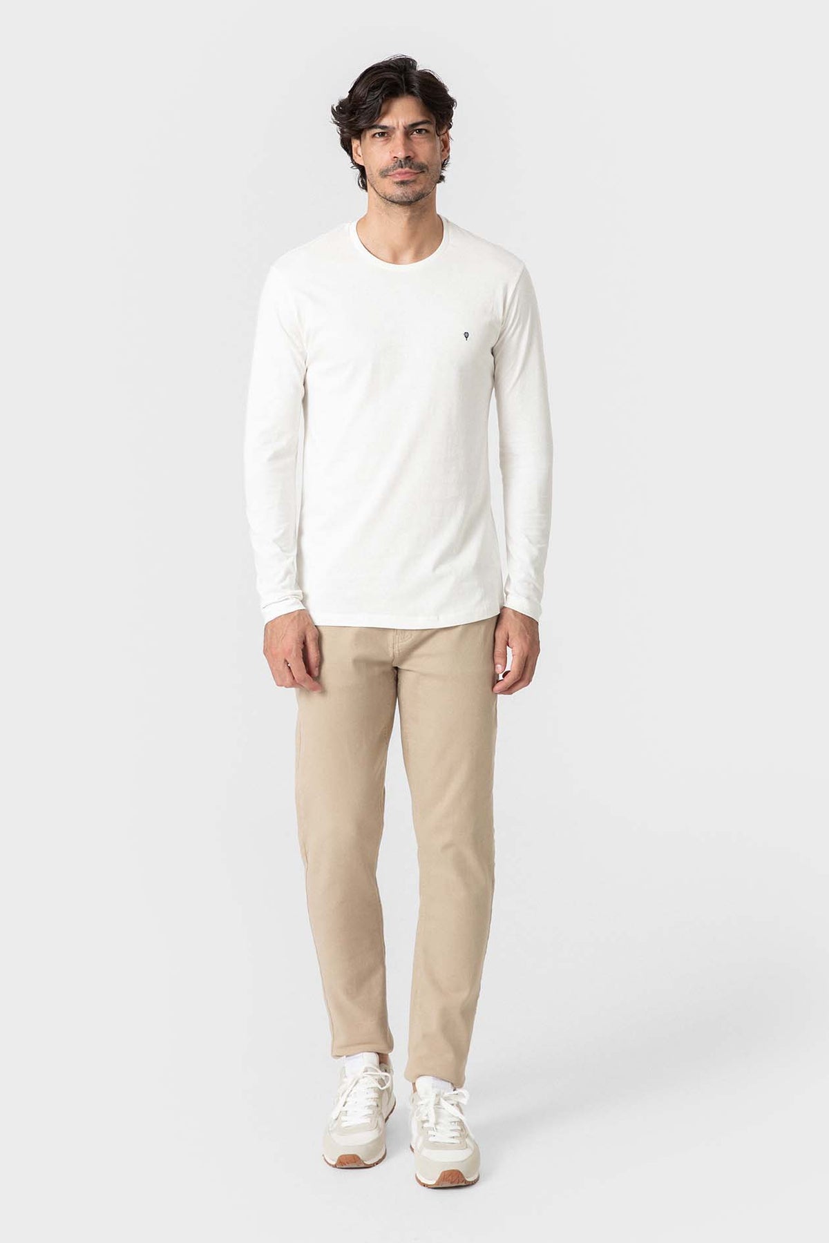 CAMISETA BASICA BLANCA MANGA LARGA