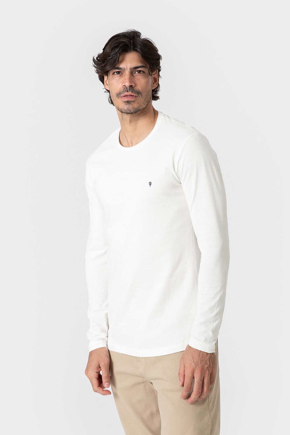 CAMISETA BASICA BLANCA MANGA LARGA