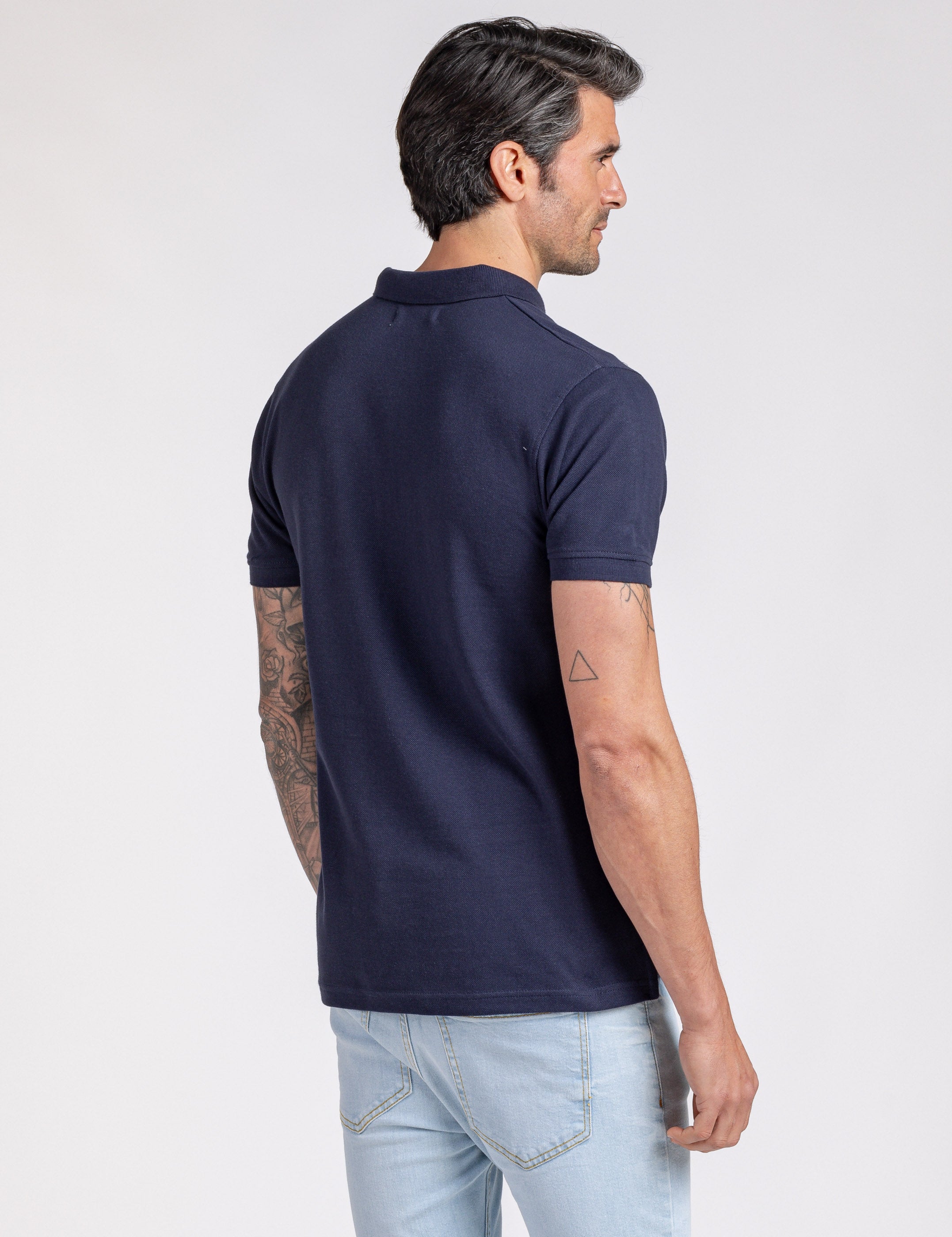 POLO BÁSICO AZUL CON LOGO