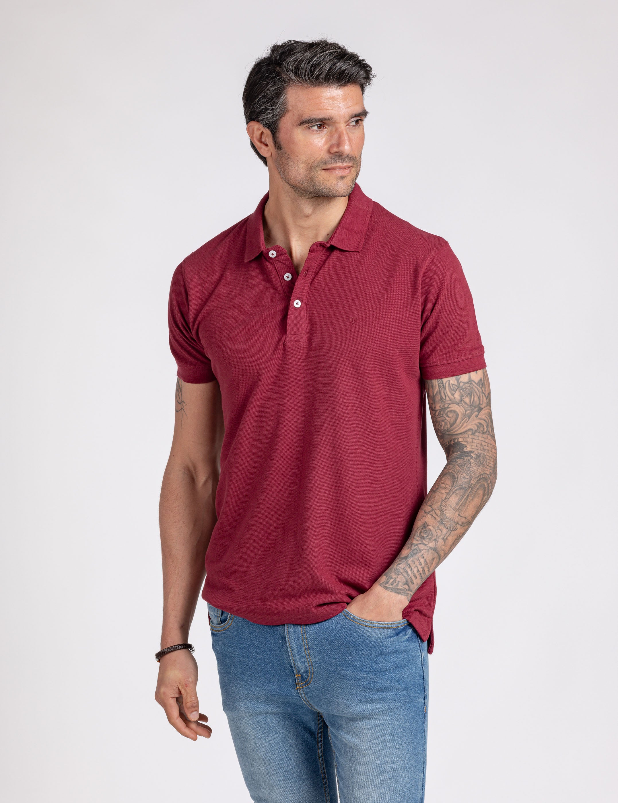 POLO BÁSICO ROJO CON LOGO