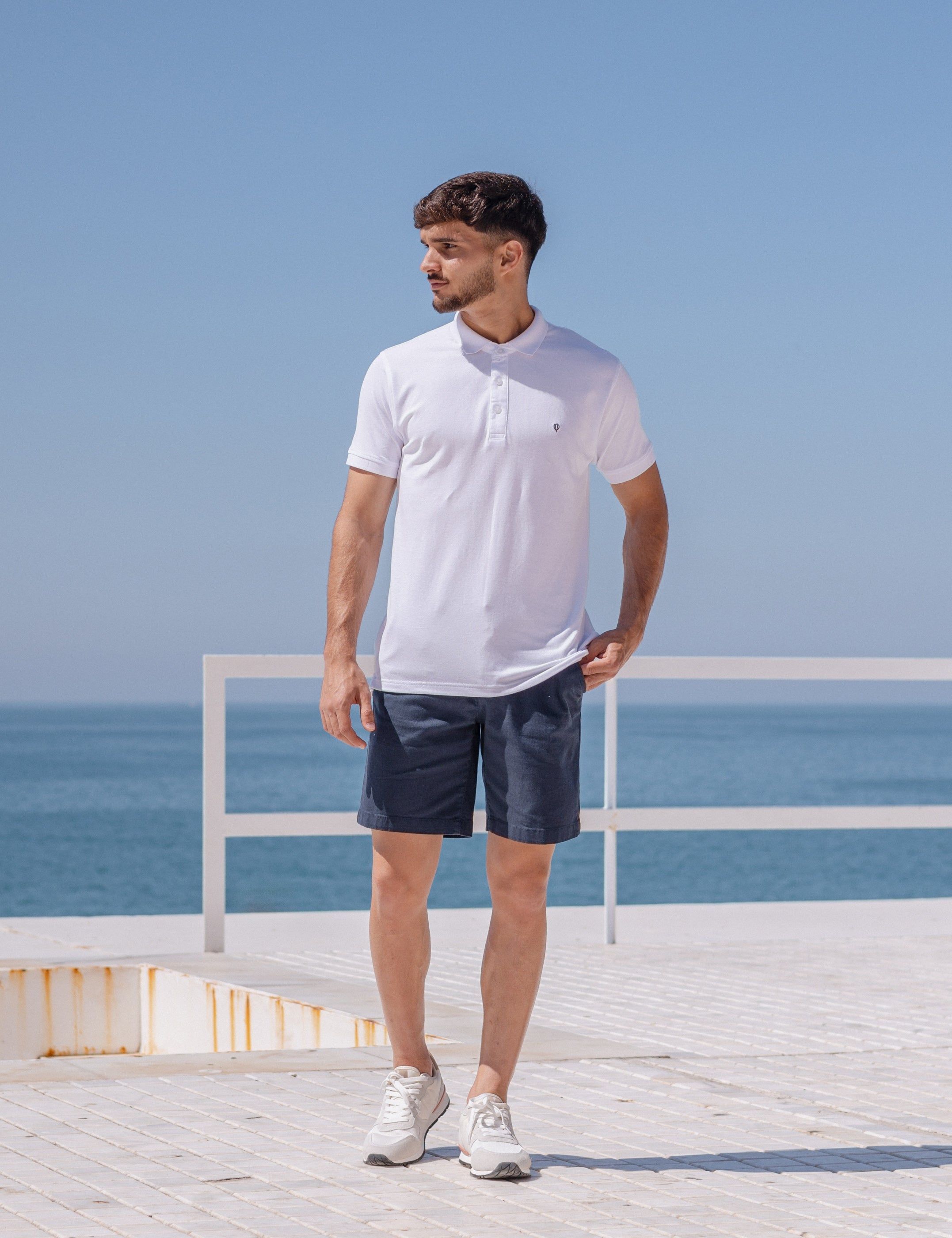 POLO BLANCO ESTAMPADO
