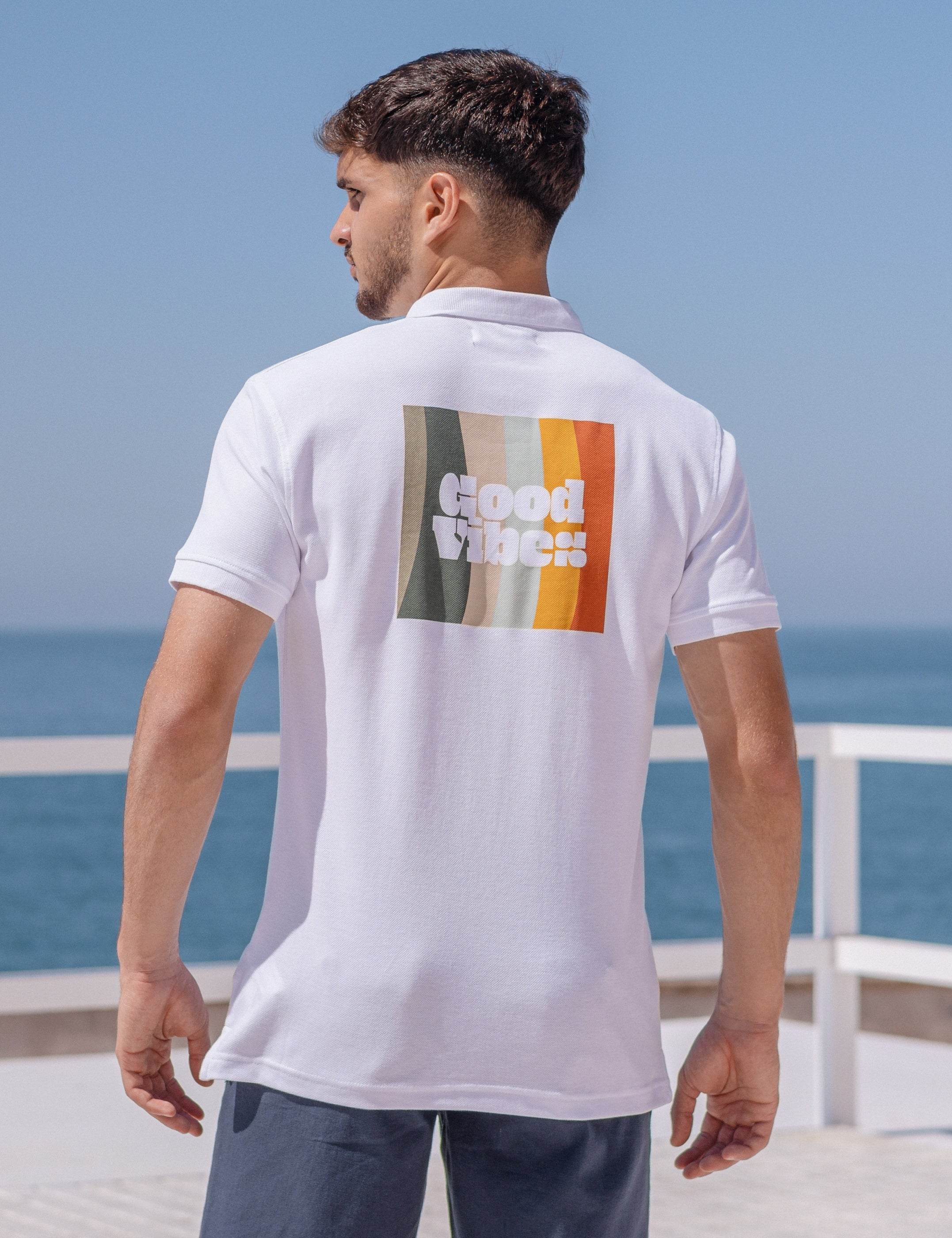 POLO BLANCO ESTAMPADO