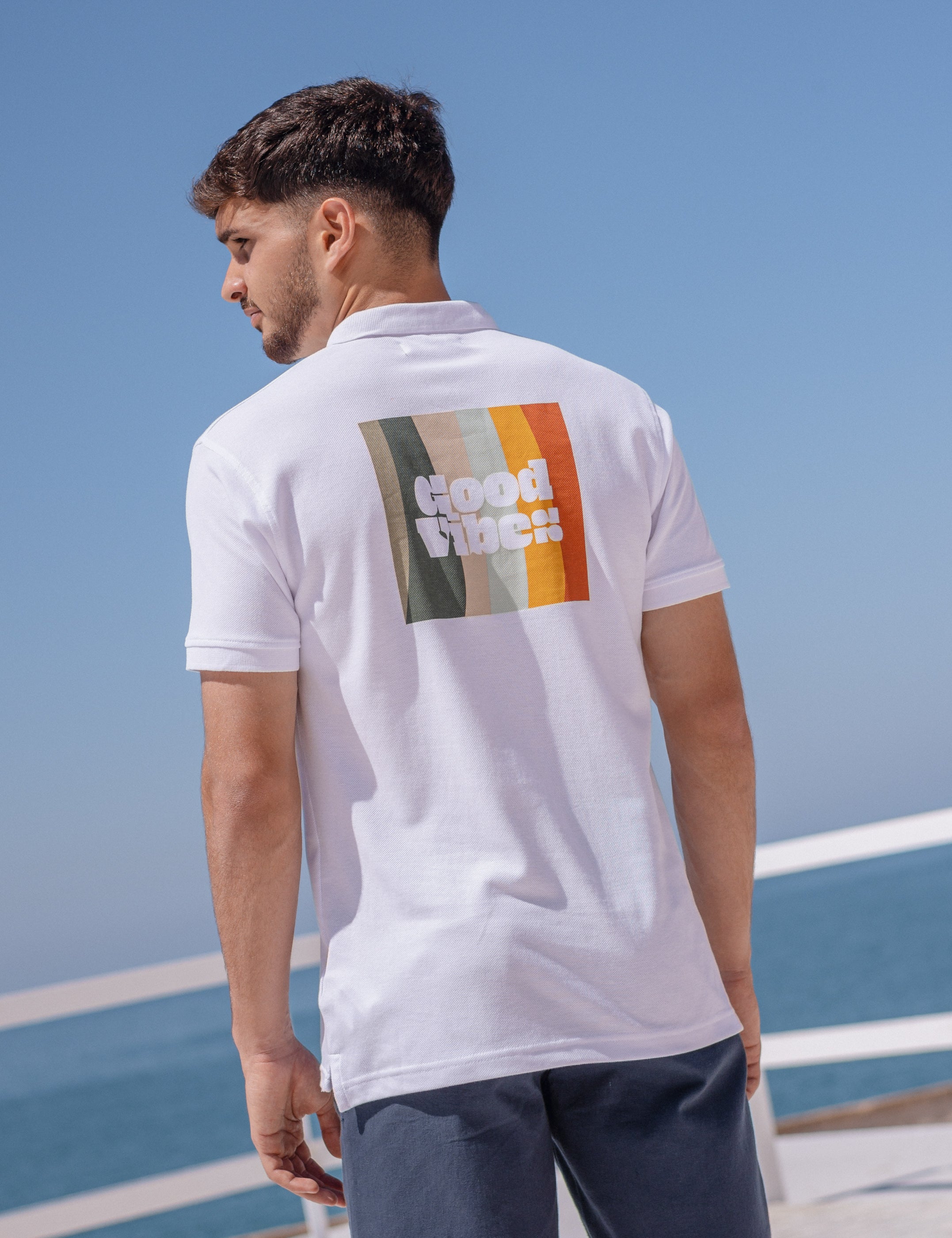 POLO BLANCO ESTAMPADO