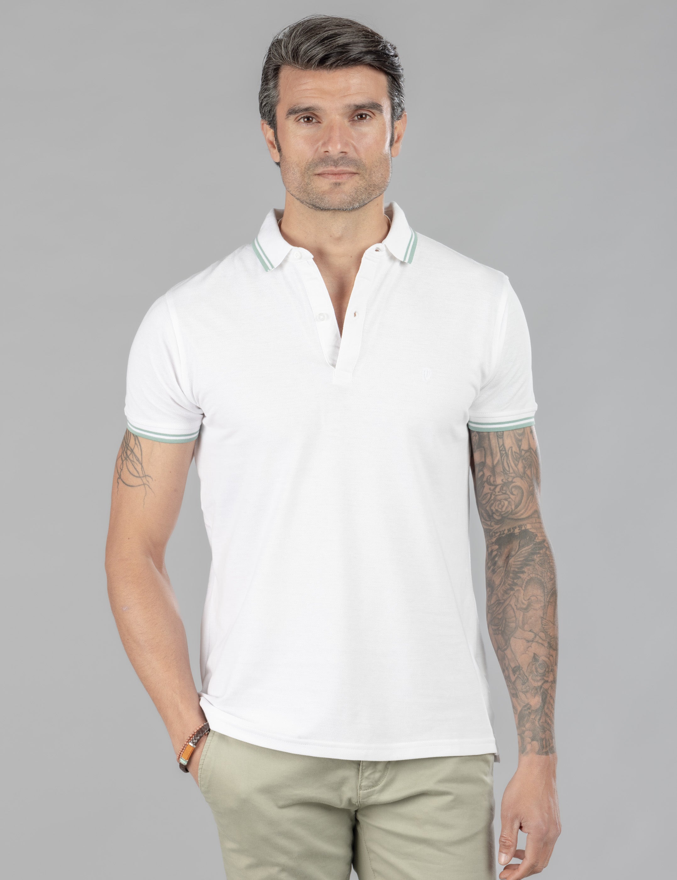 POLO BÁSICO LÍNEA CONTRASTE