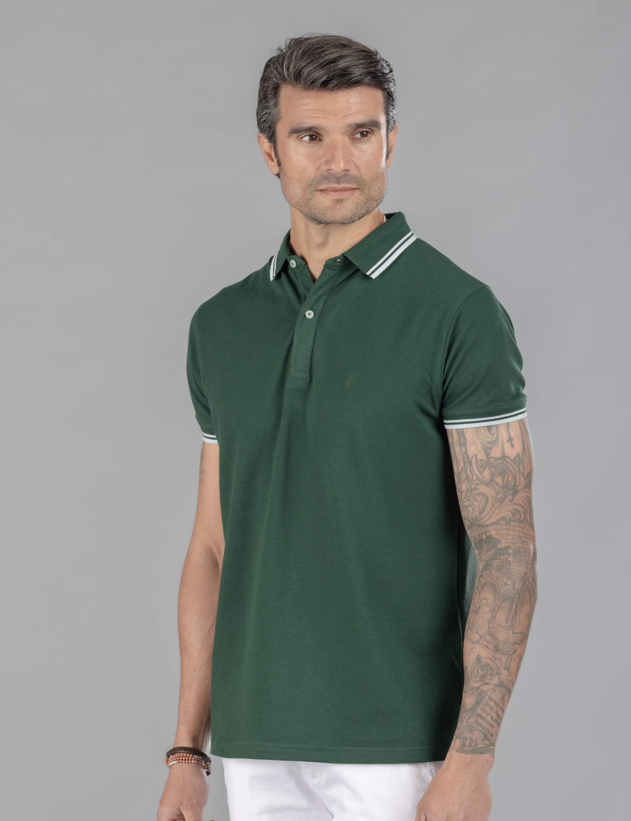 POLO BÁSICO LÍNEA CONTRASTE