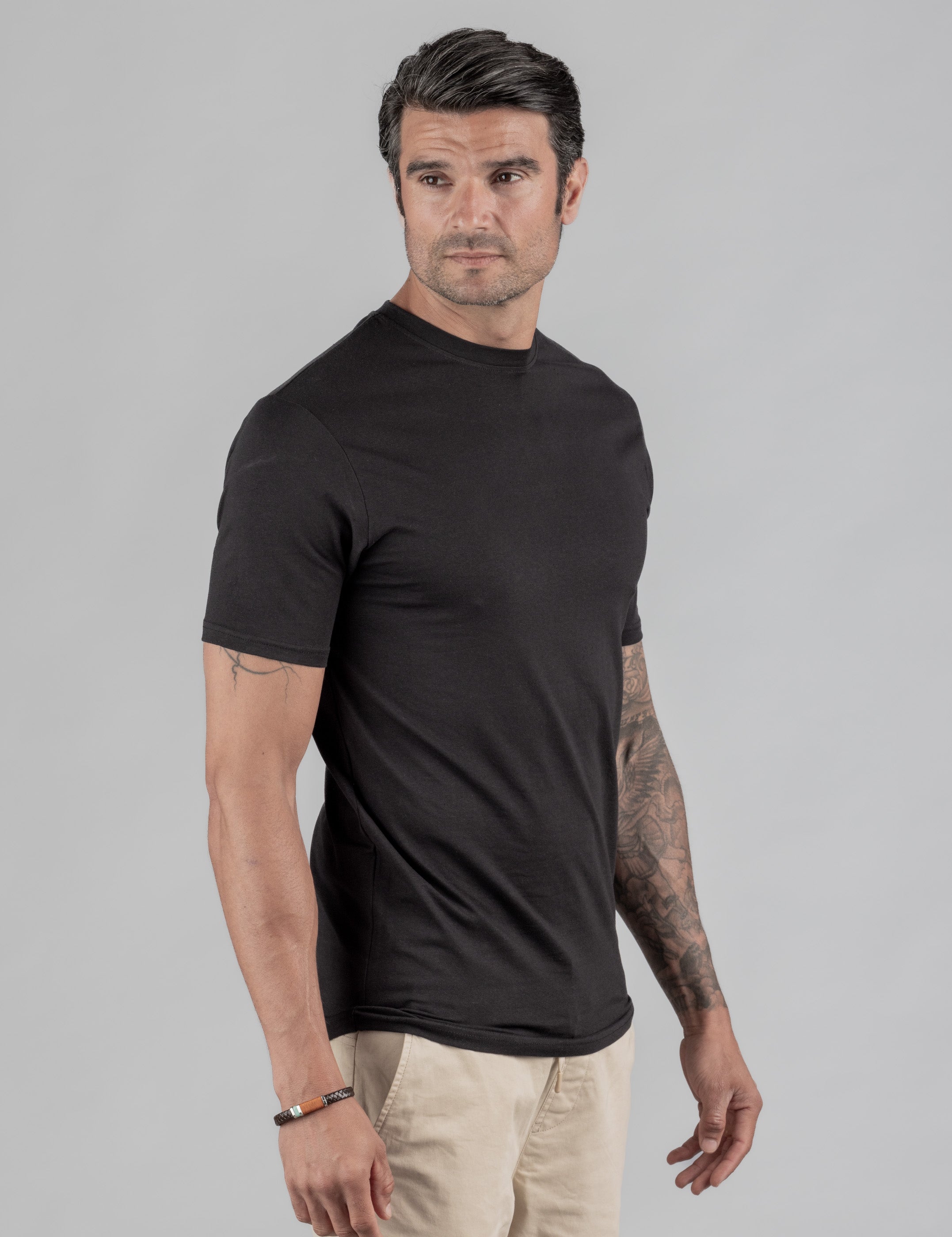 CAMISETA BASICA LICRA NEGRA