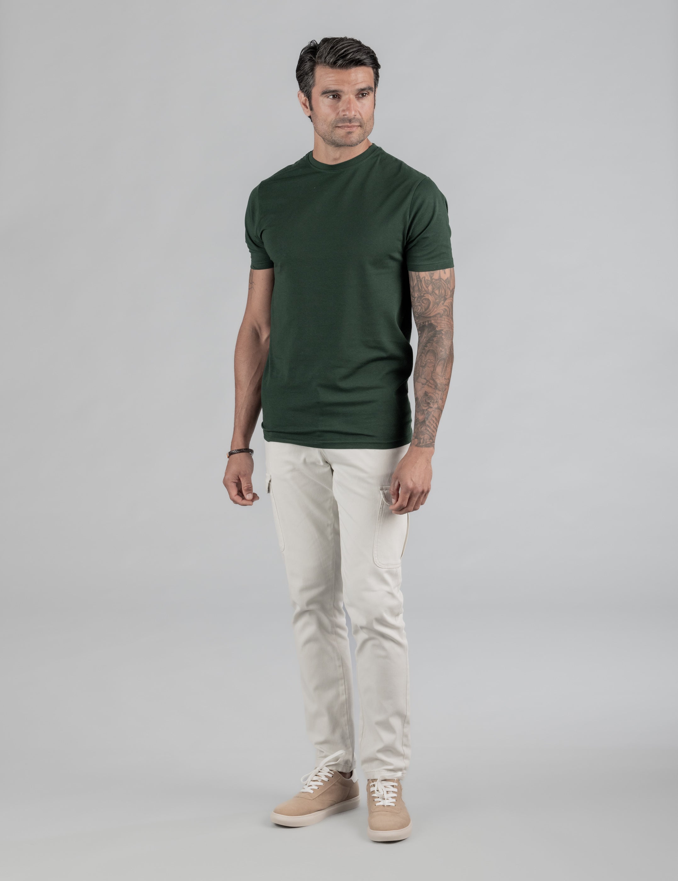 CAMISETA BASICA LICRA VERDE