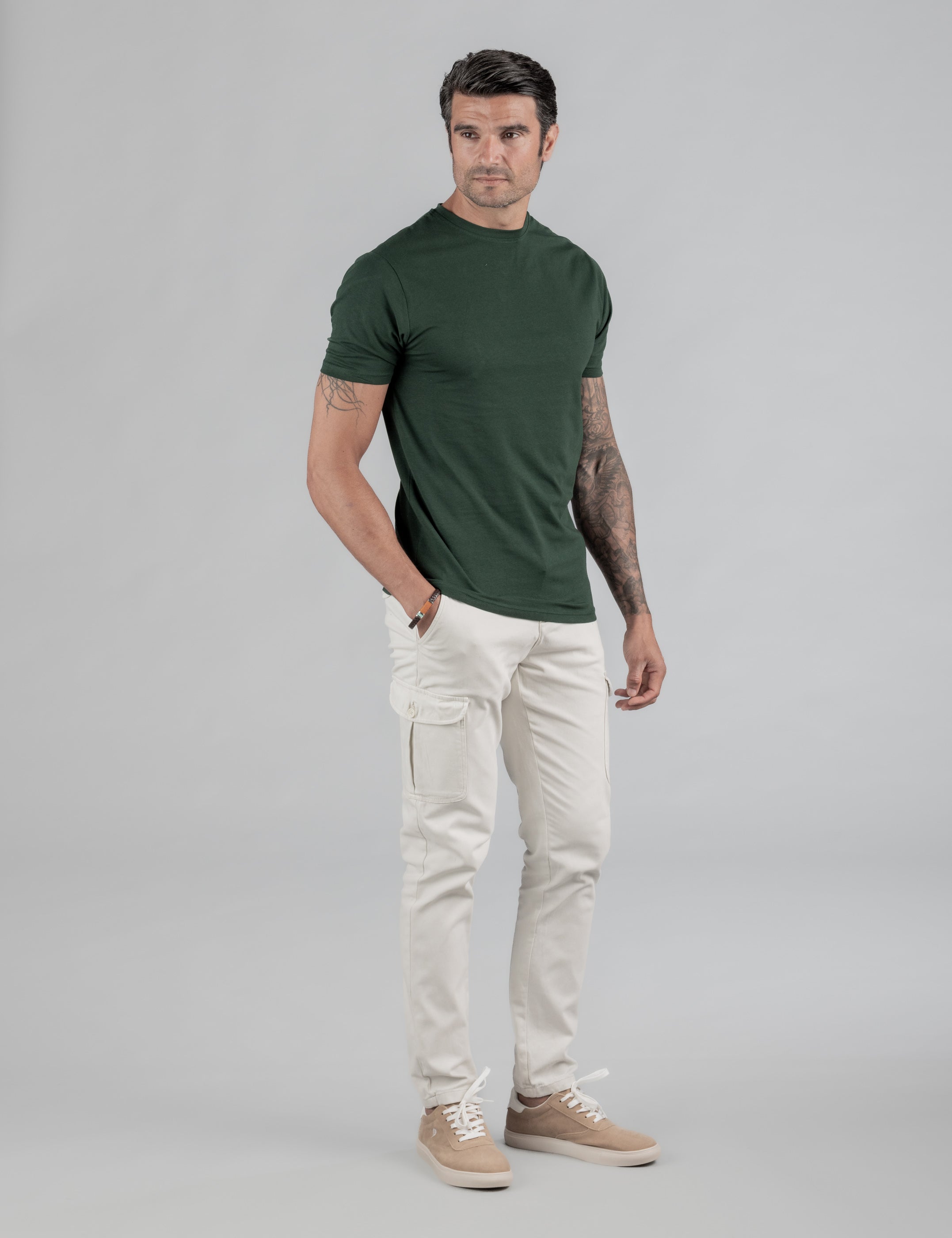 CAMISETA BASICA LICRA VERDE