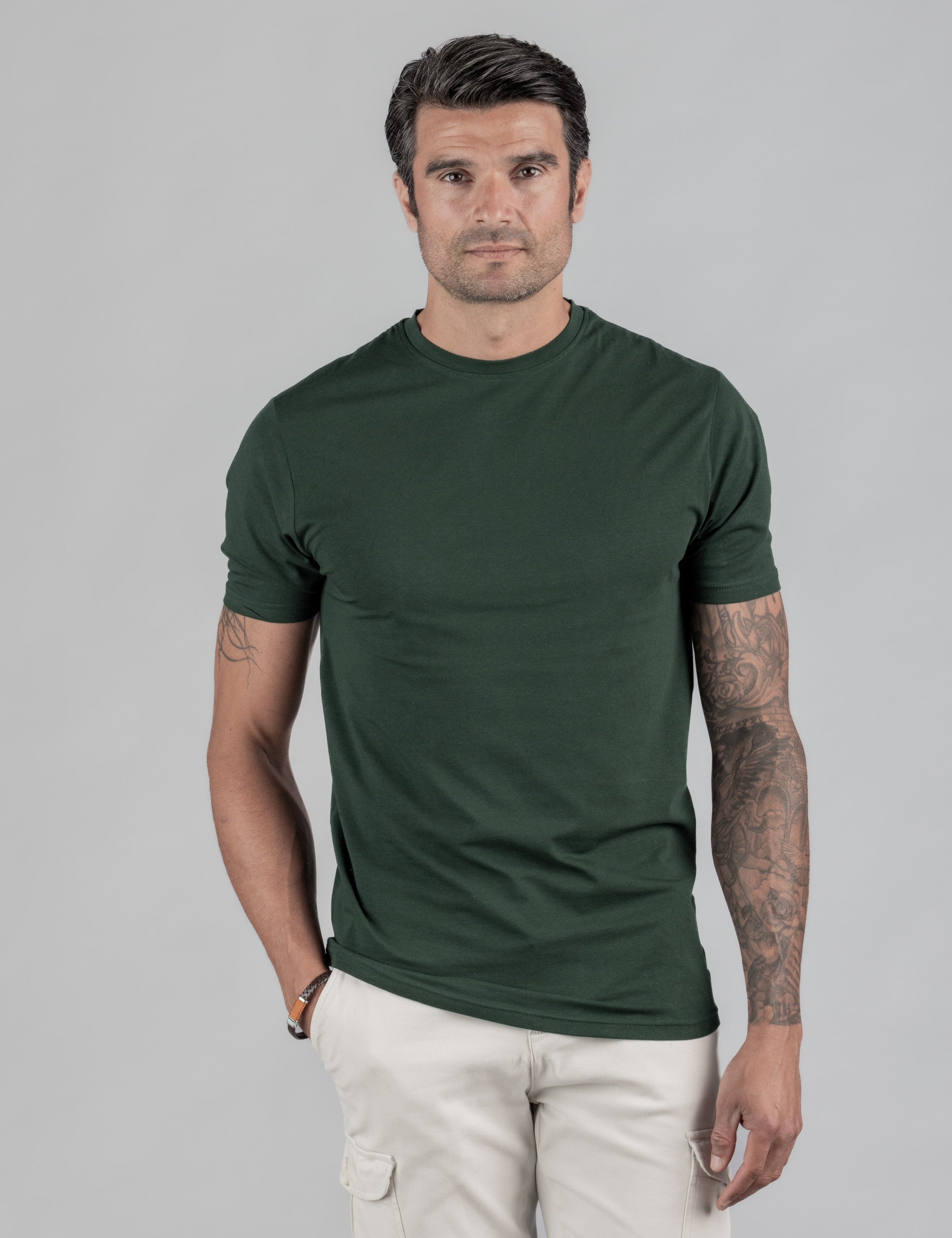 CAMISETA BASICA LICRA VERDE
