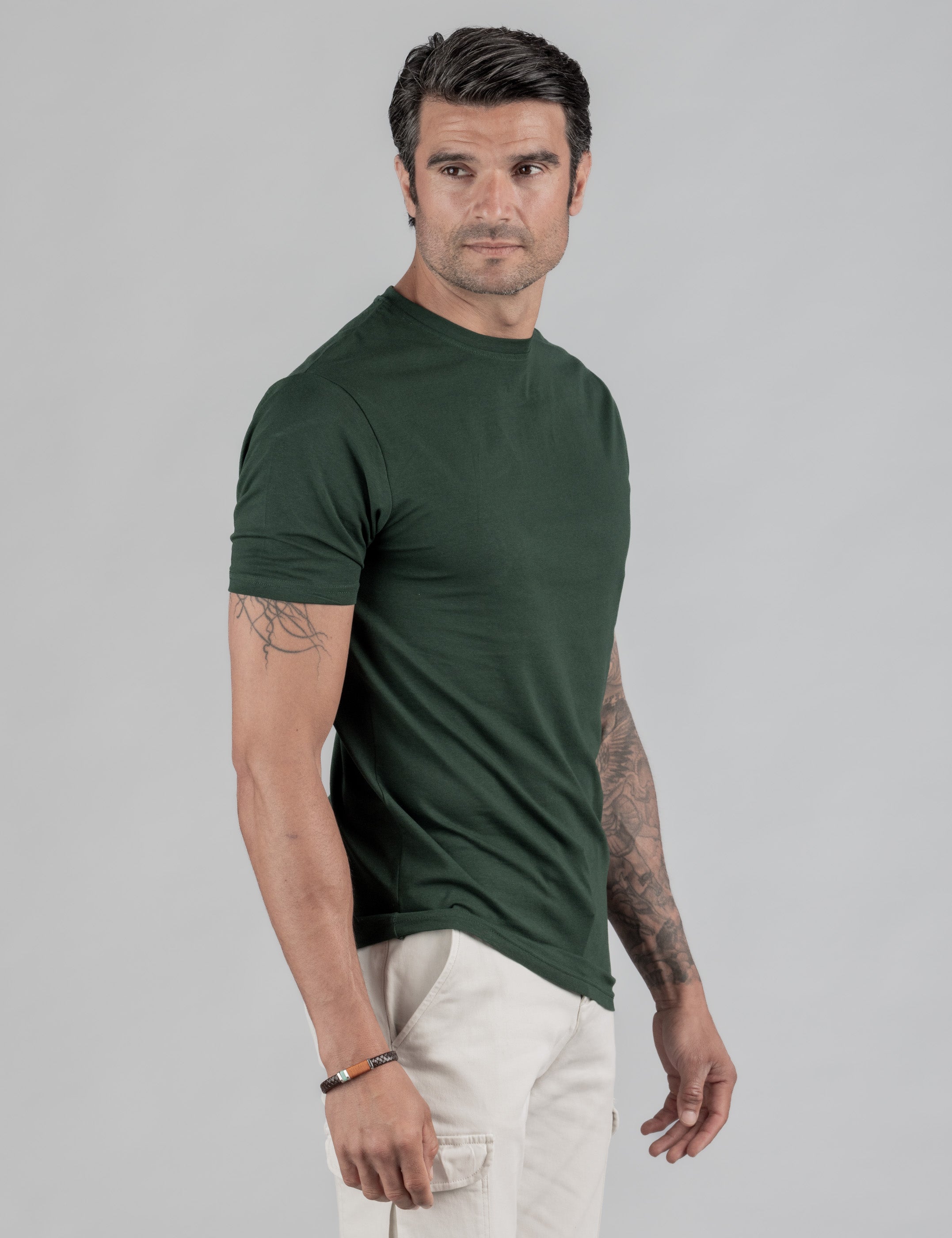 CAMISETA BASICA LICRA VERDE