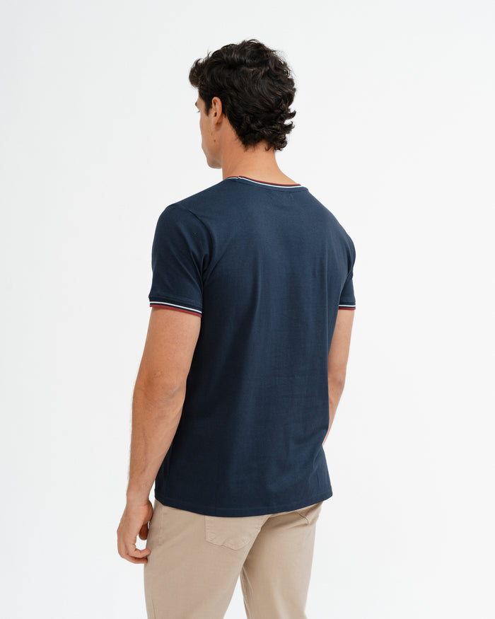 CAMISETA BÁSICA RIBETE BICOLOR