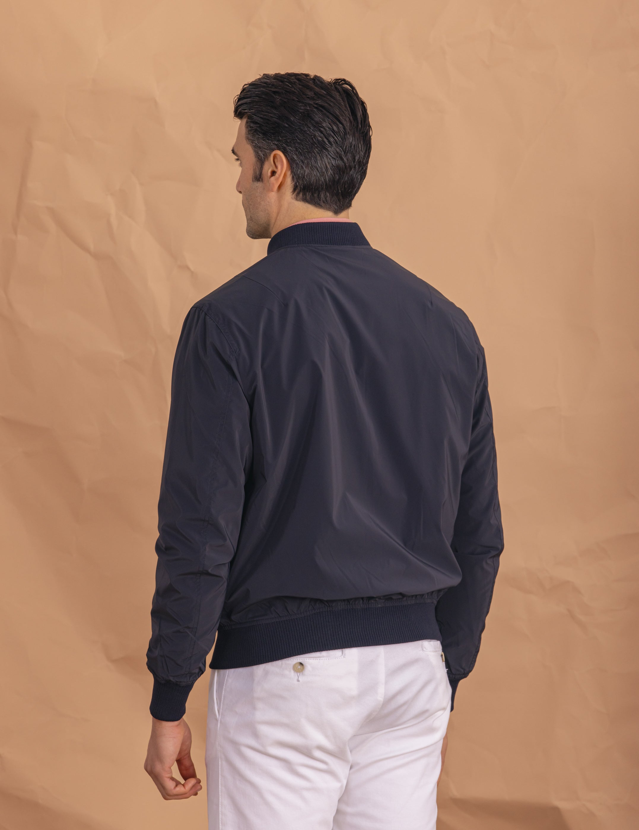CAZADORA BOMBER LIGERA AZUL
