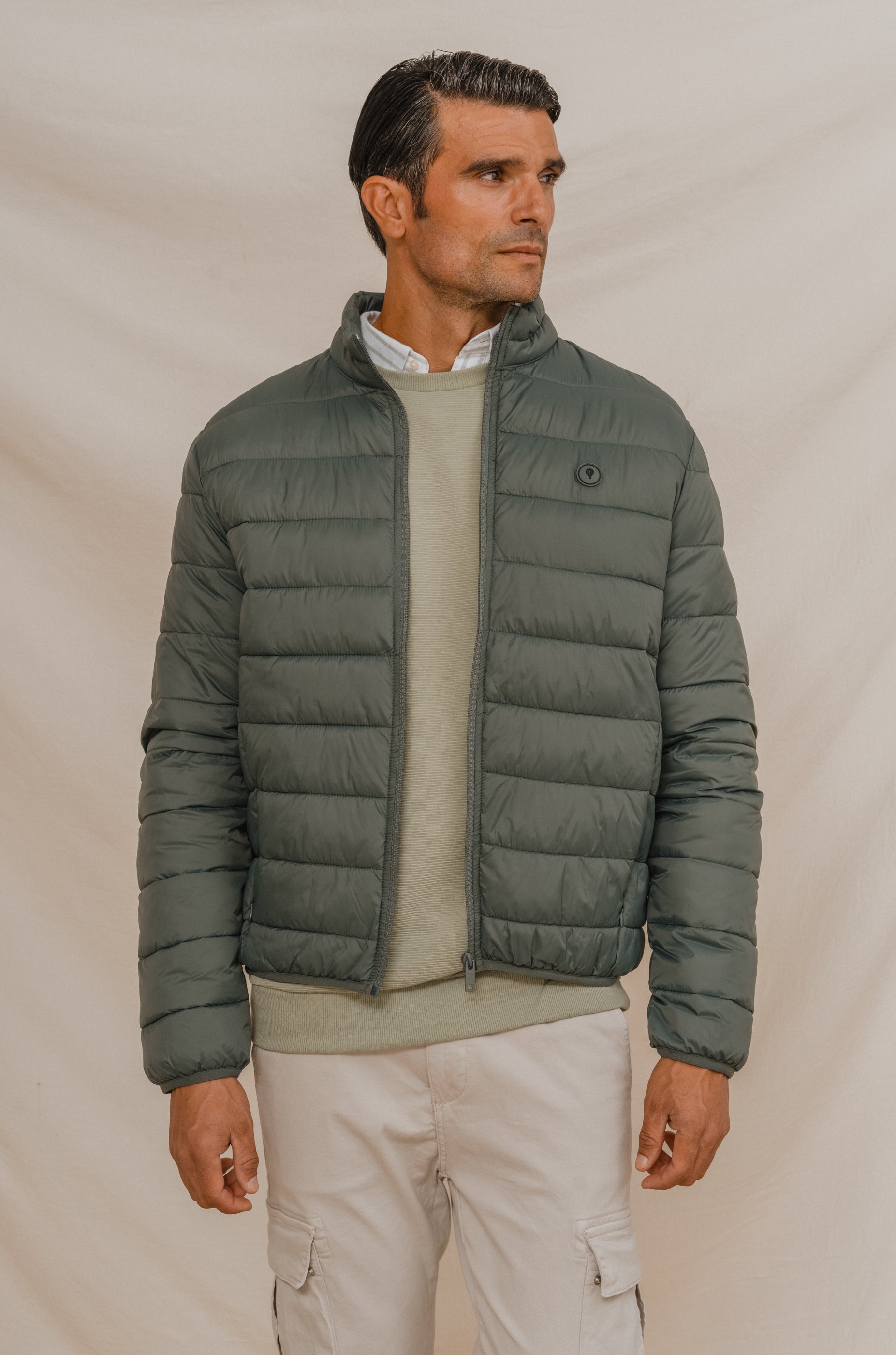 CAZADORA ACOLCHADA CELESTE