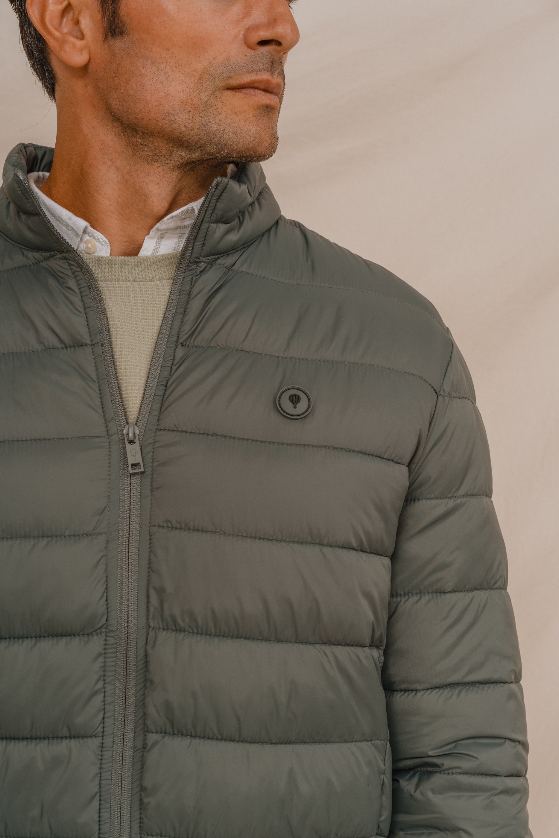 CAZADORA ACOLCHADA CELESTE