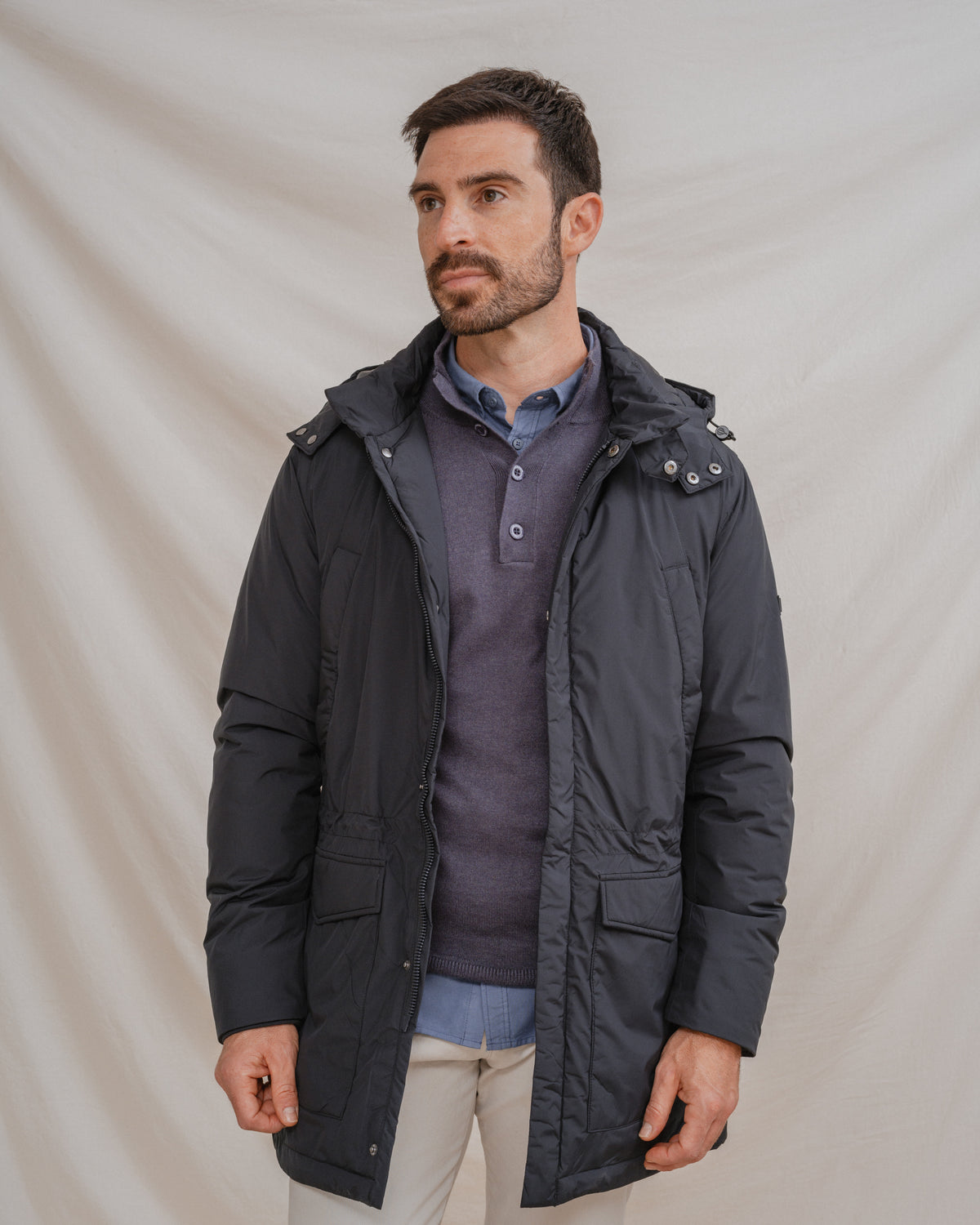 PARKA AZUL CAPUZ