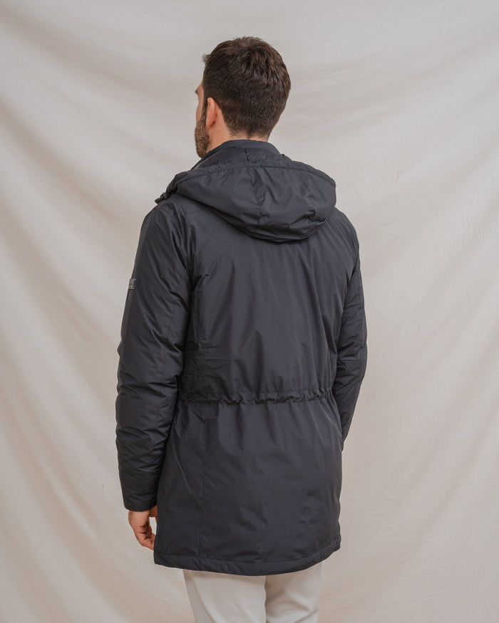 PARKA AZUL CAPUCHA