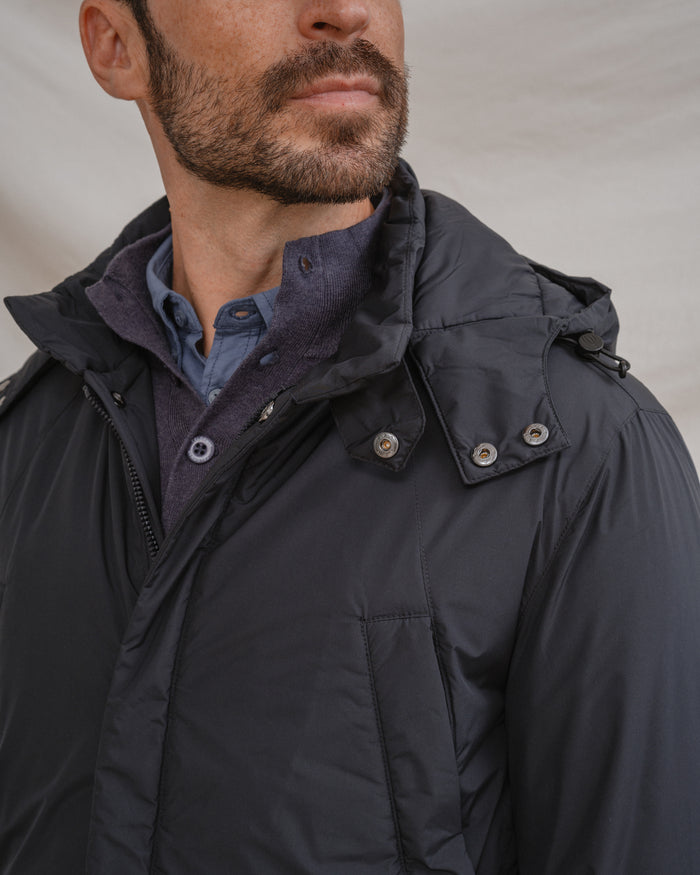 PARKA AZUL CAPUCHA